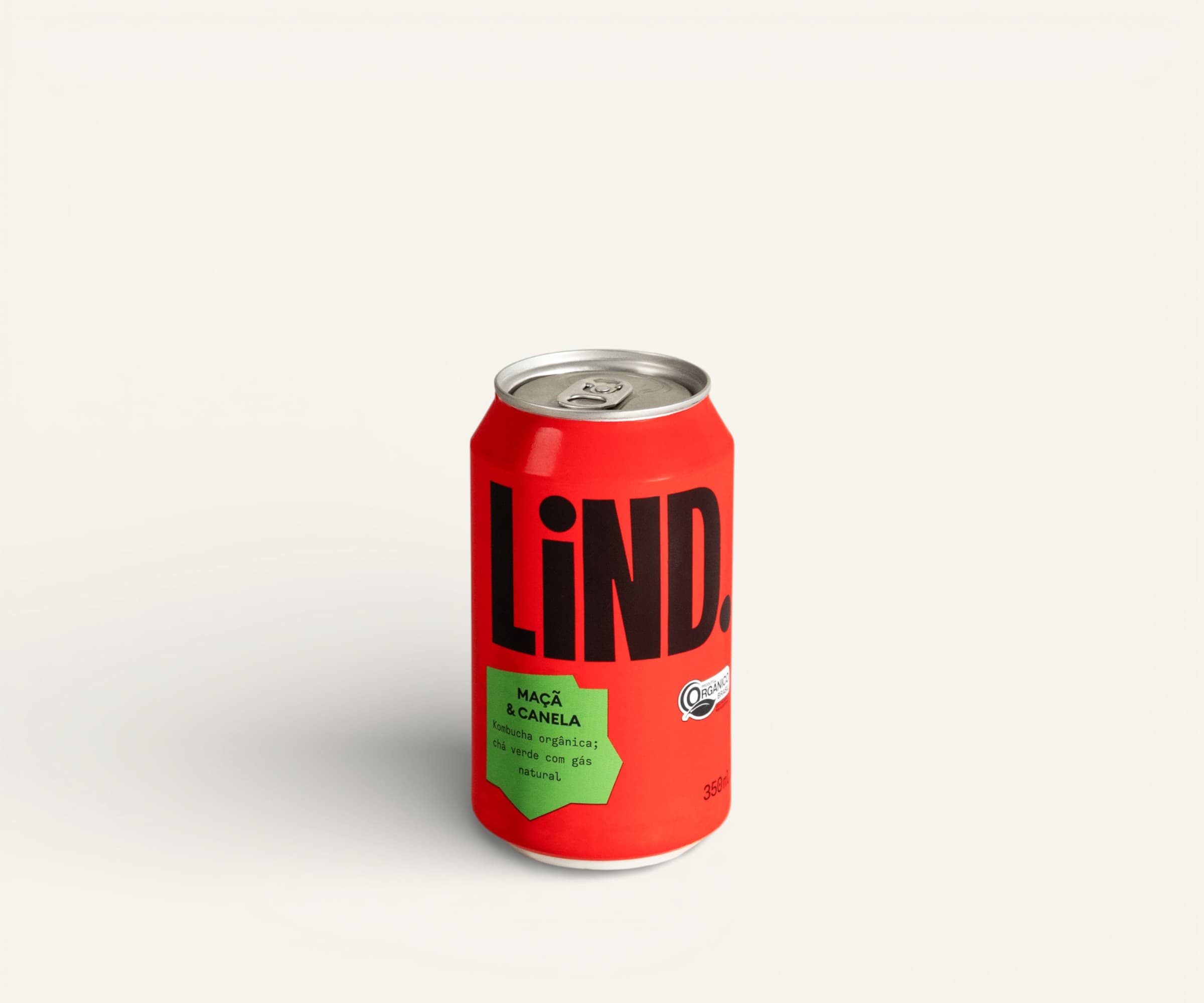 Kombucha organica sabor maçã & canela LiND 350ml