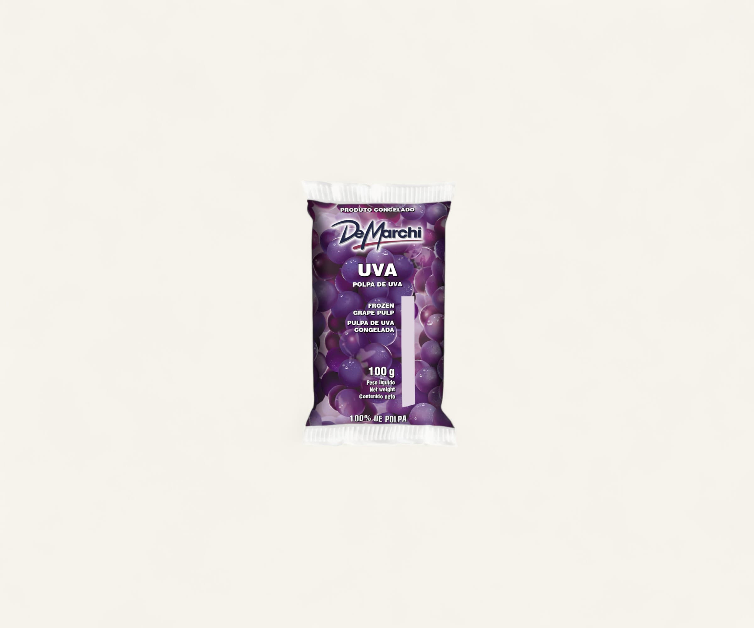 Polpa integral de uva congelada 100g