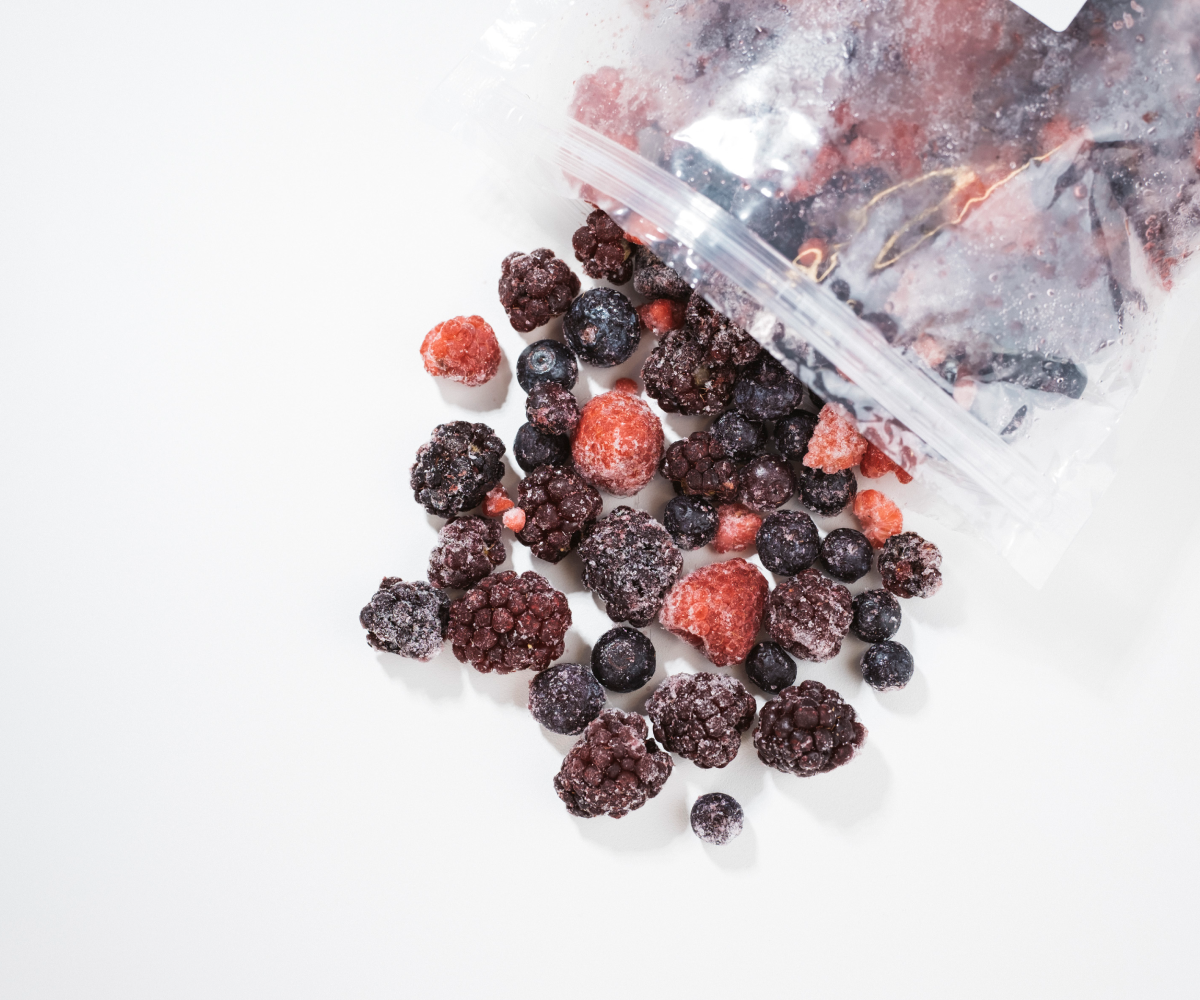 Frutas vermelhas congelado orgânico 1kg