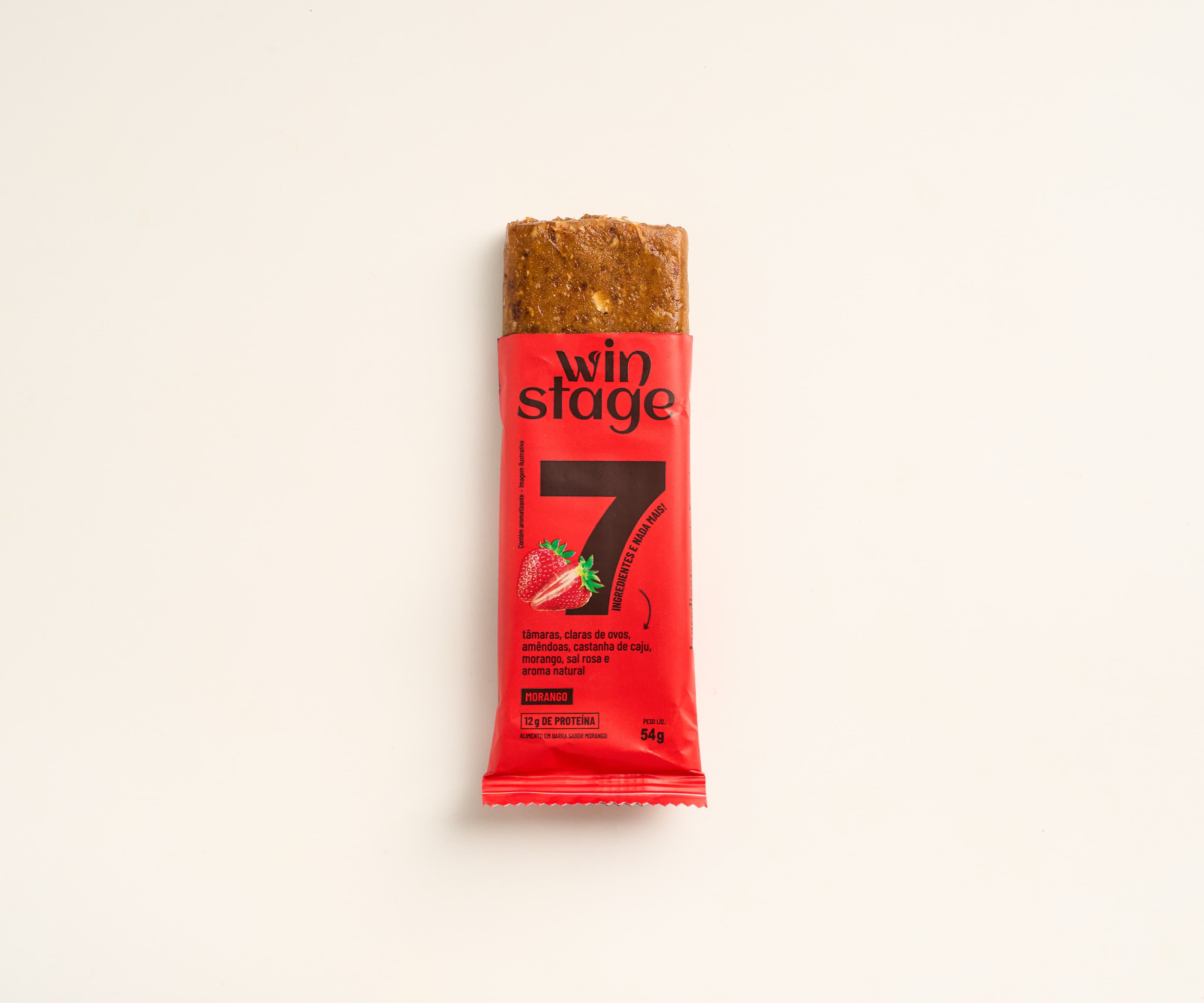 Barra de proteína Winstage morango 54g