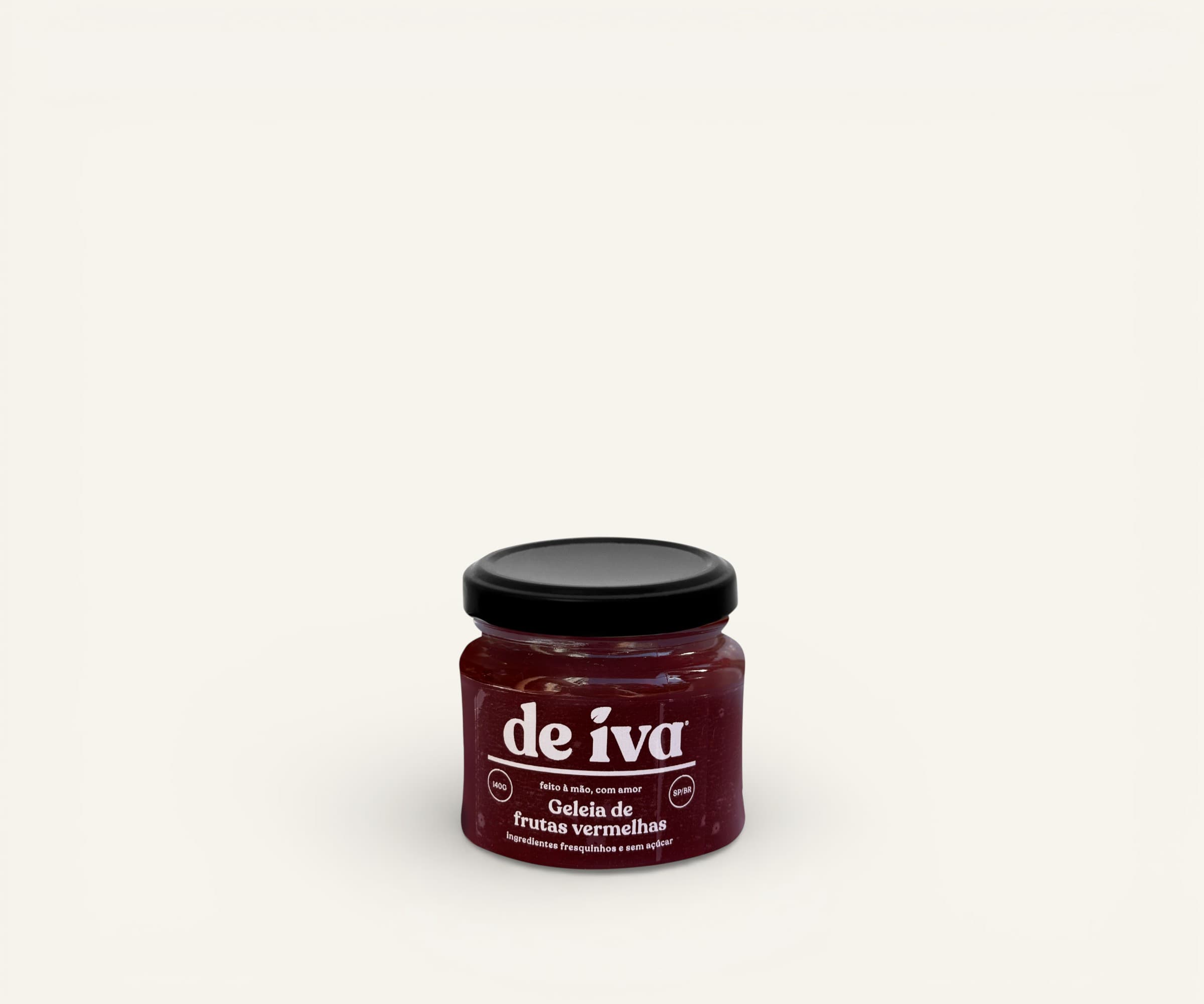 Geleia de frusta vermelhas sem açúcar De Iva 140g