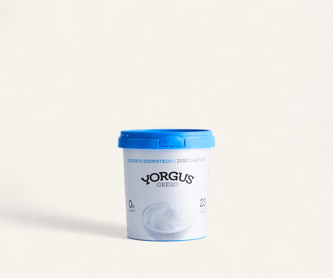 Iogurte grego desnatado natural sem lactose Yorgus 500g