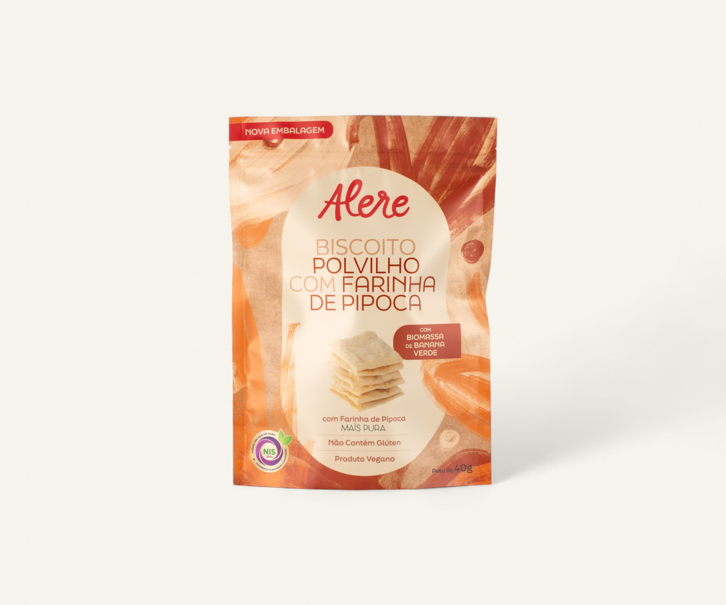 Biscoito de polvilho com farinha de pipoca 40g
