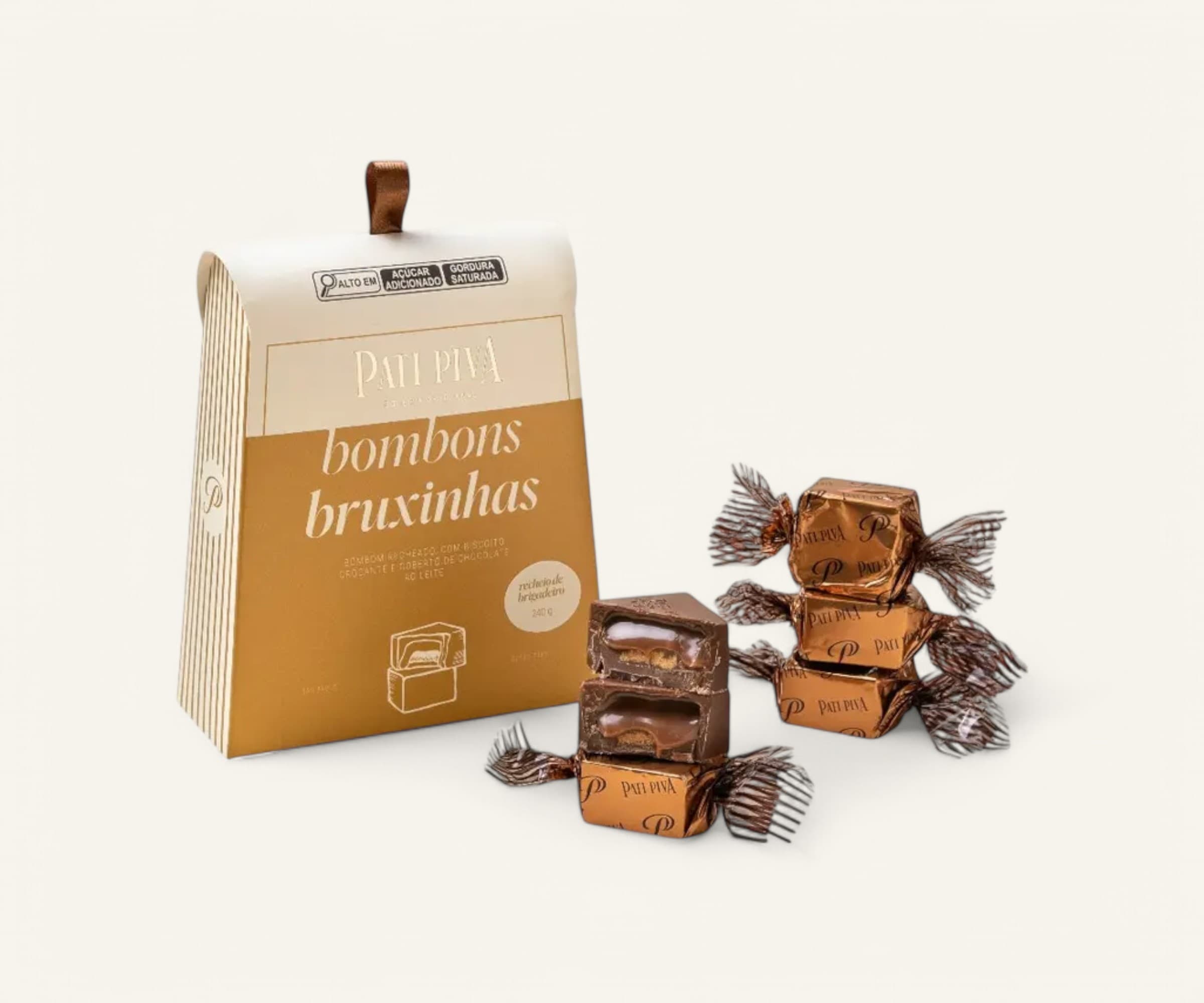 Bombons bruxinhas de brigadeiro 12 unidades Pati Piva 240g