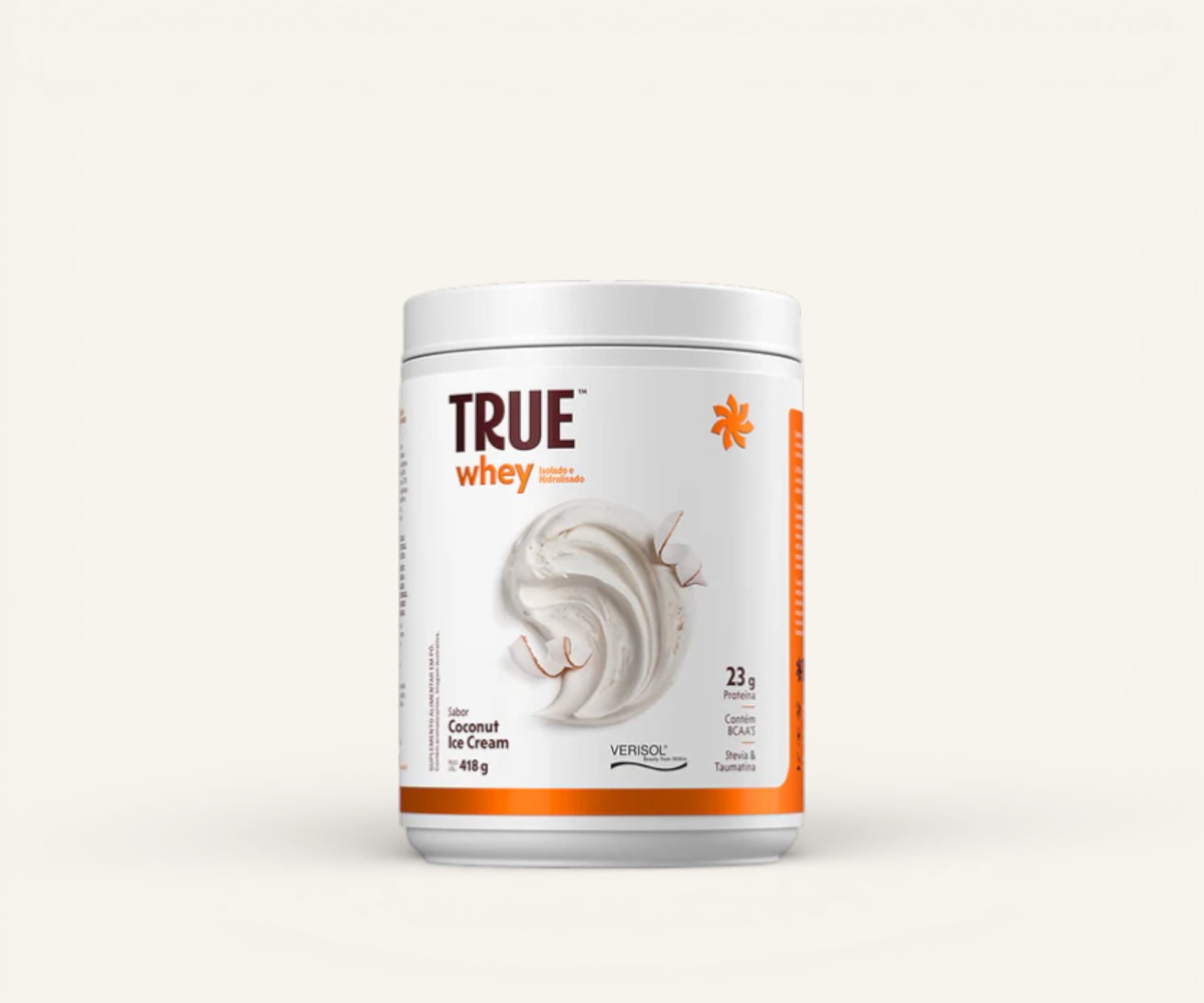 Whey protein True whey isolado e hidrolisado sabor coconut ice cream 418g
