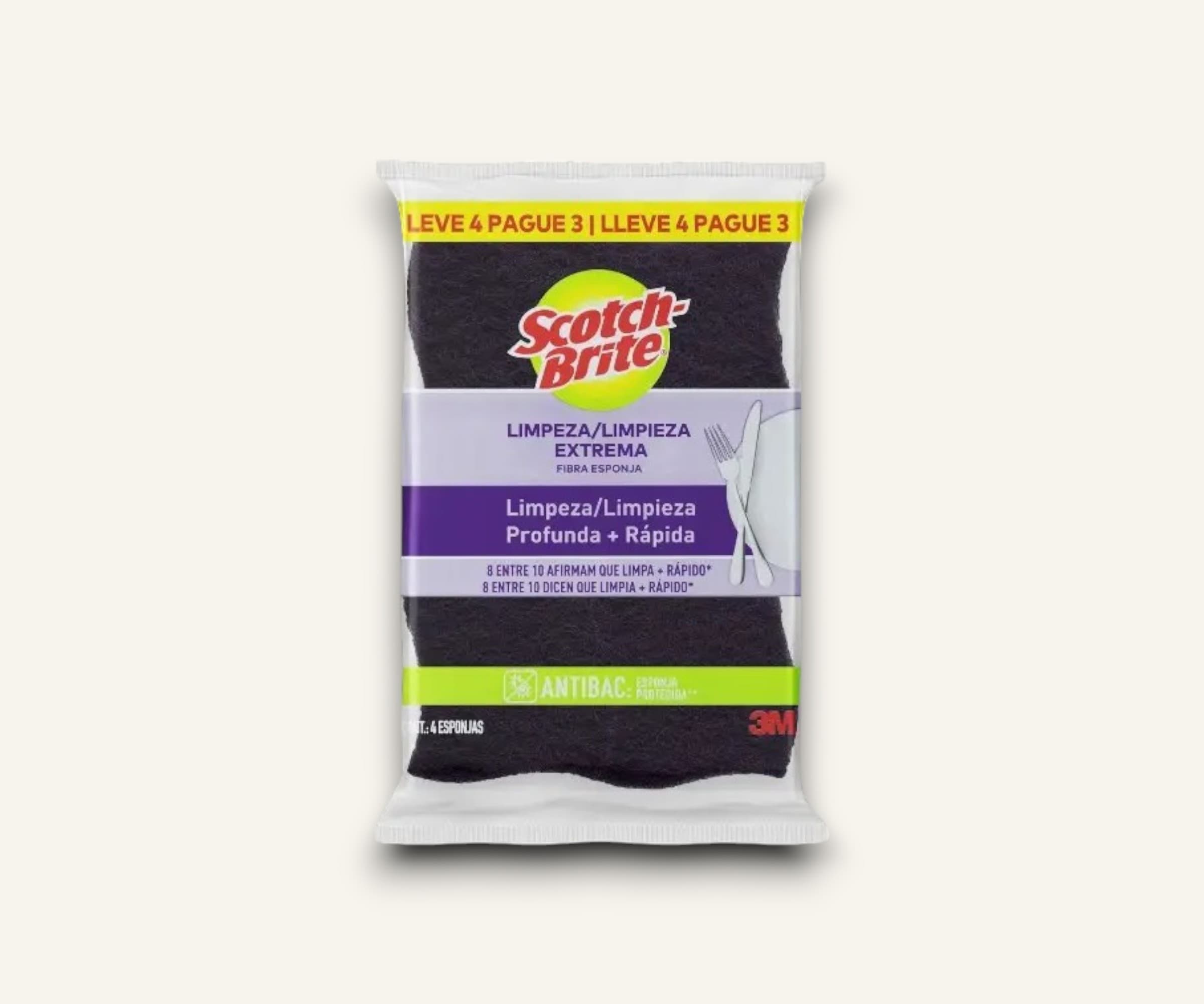 Esponja limpeza extrema Scotch-Brite 4un