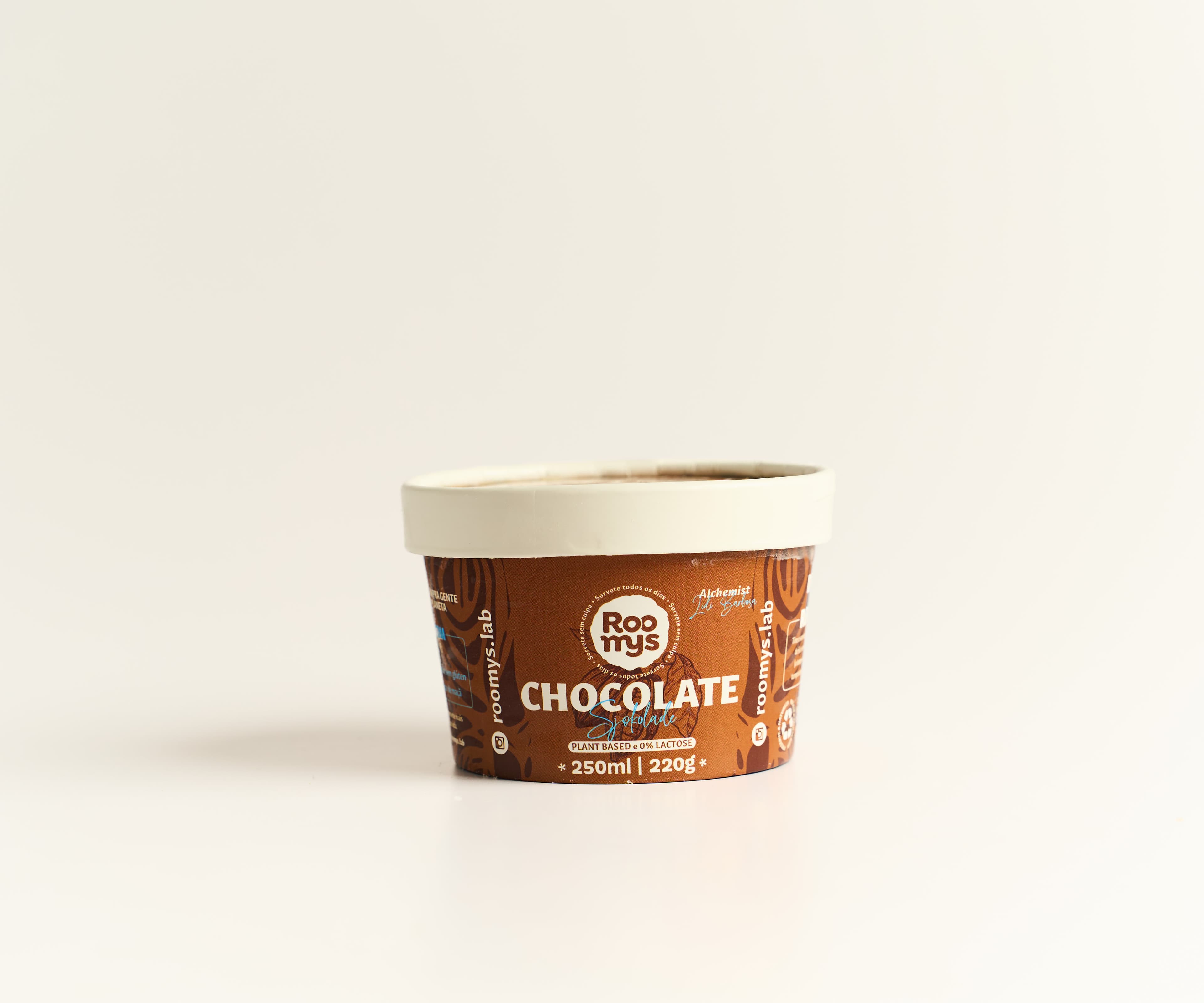 Sorvete de chocolate Roomys 250ml