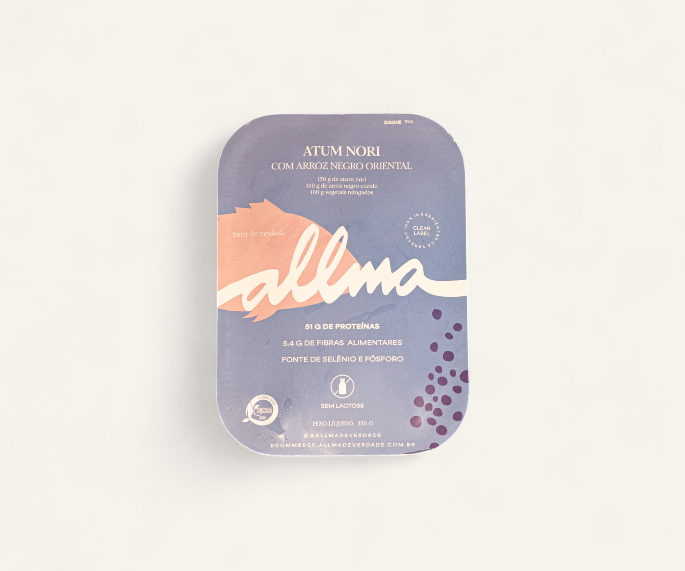 Atum nori com arroz negro e vegetais 350g