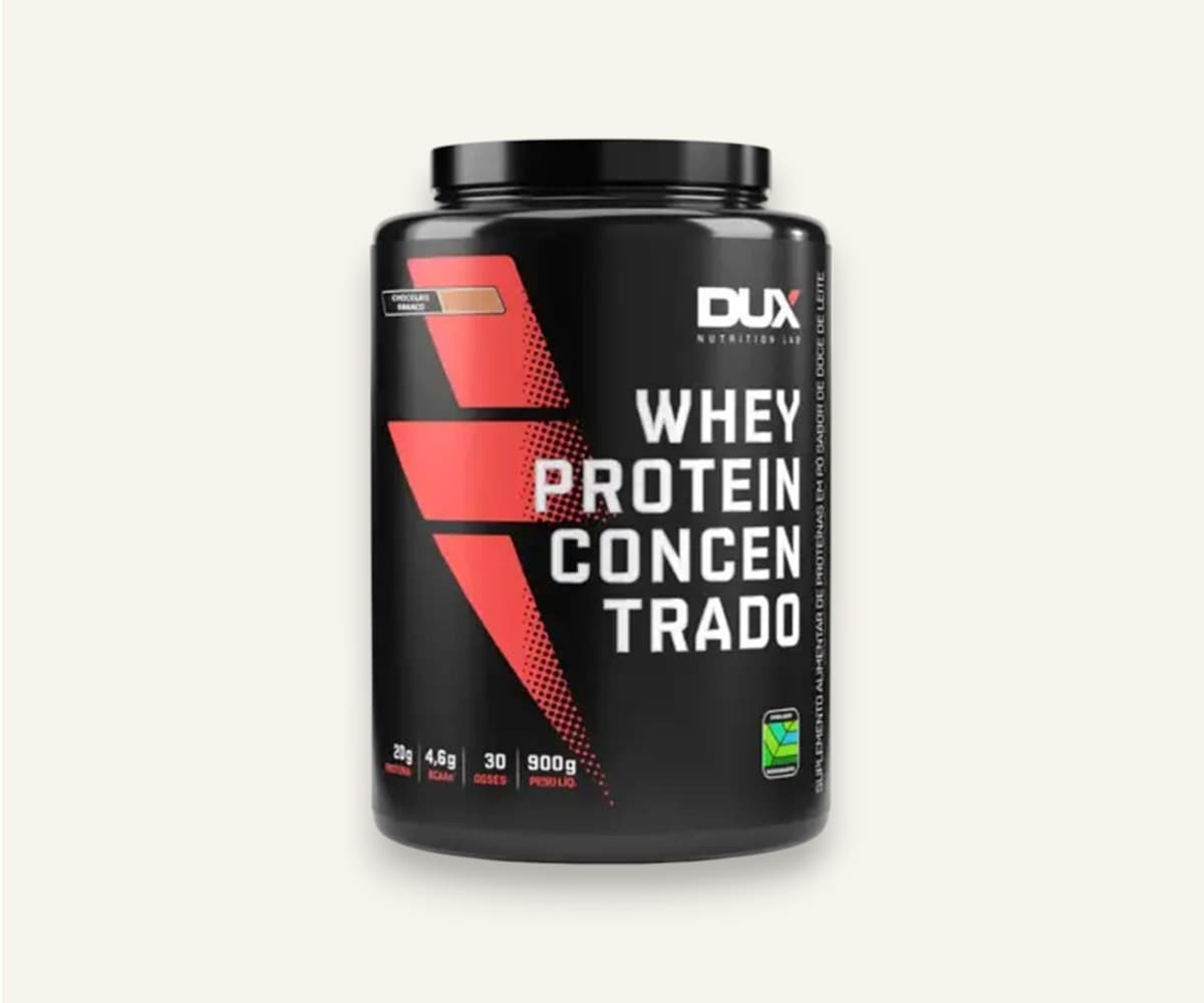 Whey protein concentrado chocolate branco Dux 900g