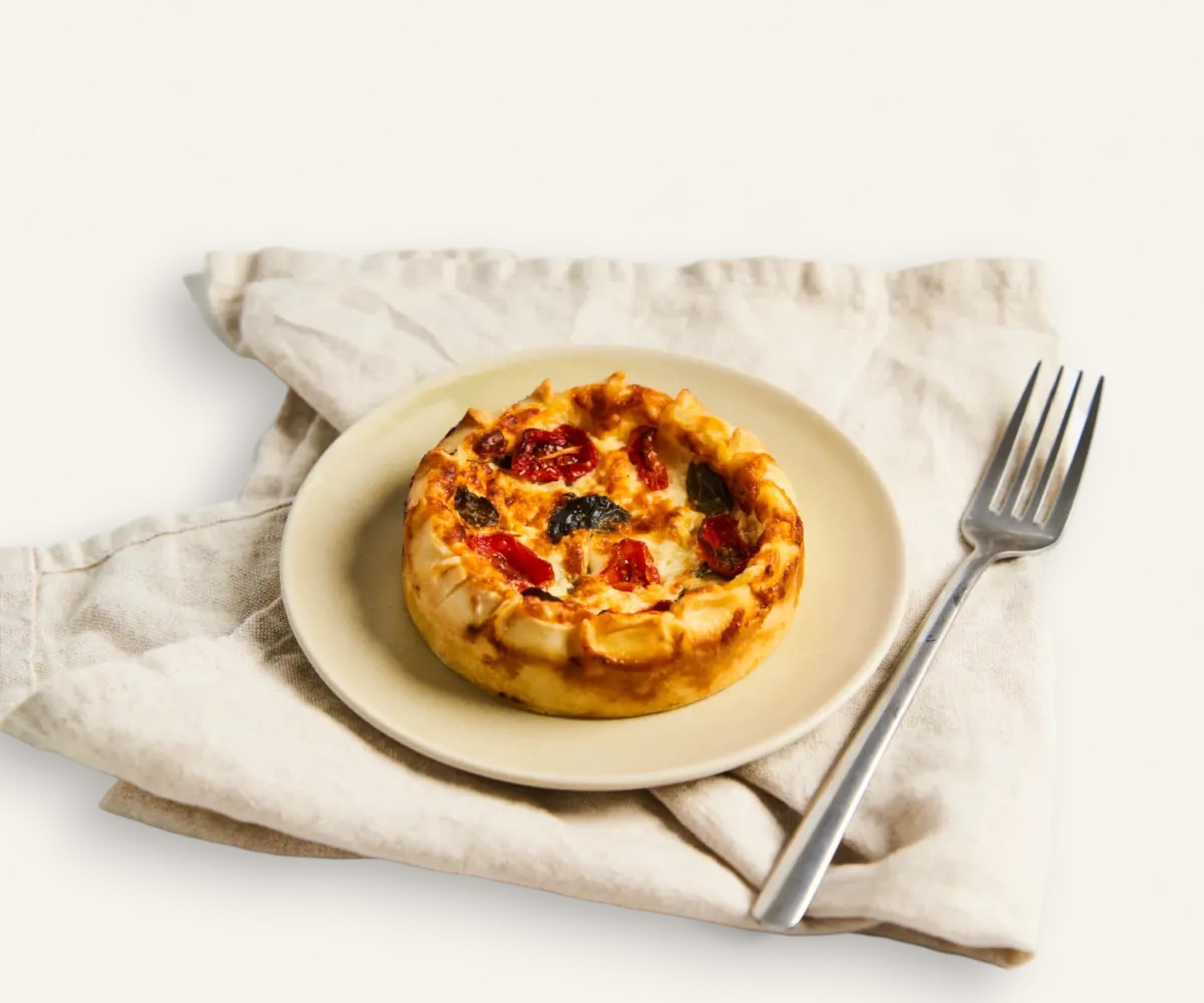 Quiche de mussarela de búfala, tomate e manjericão 180g
