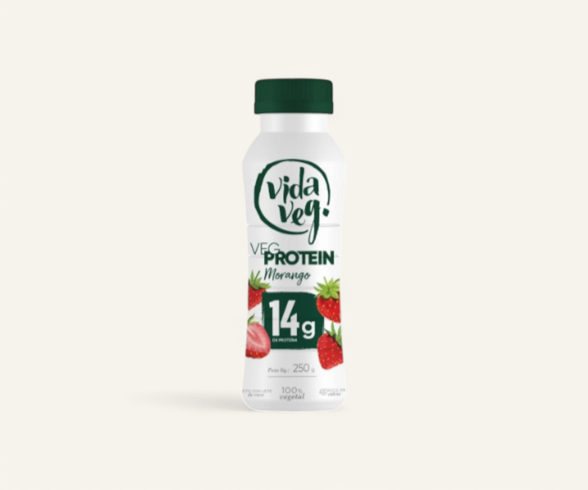 Iogurte vegano proteico de morango Vida Veg 250g