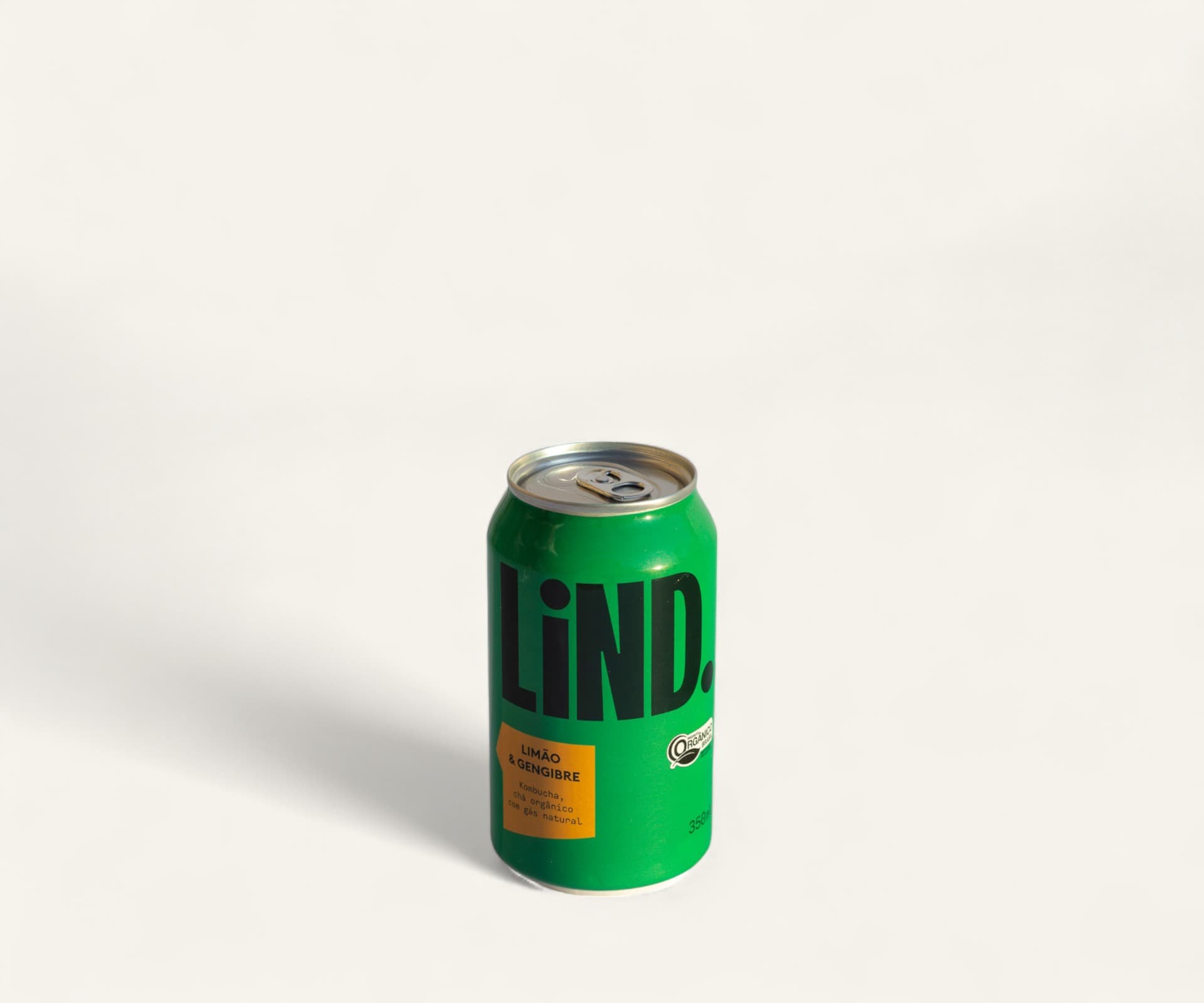 Kombucha orgânica sabor limão e gengibre 350ml