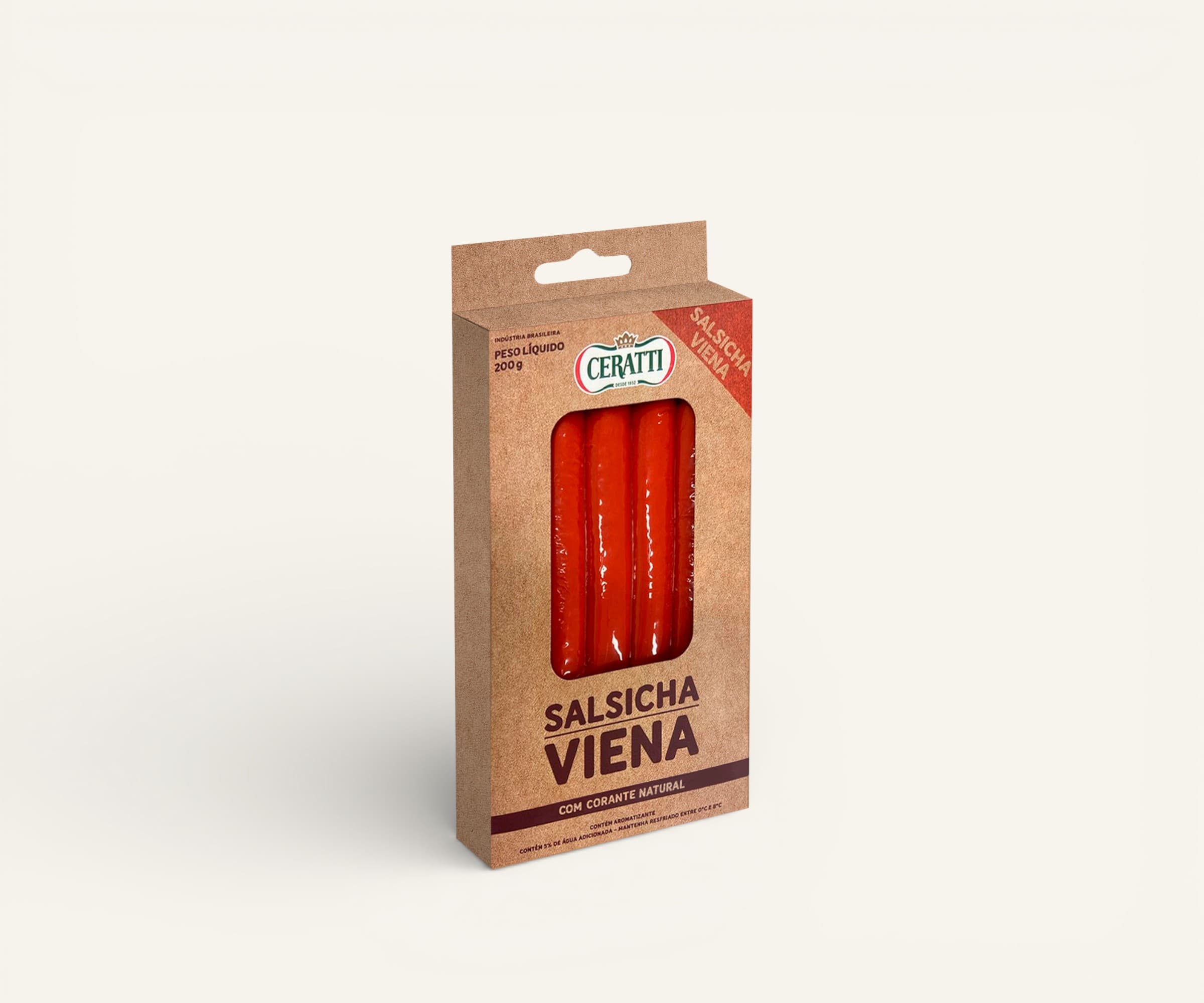 Salsicha viena com corante natural Ceratti 200g