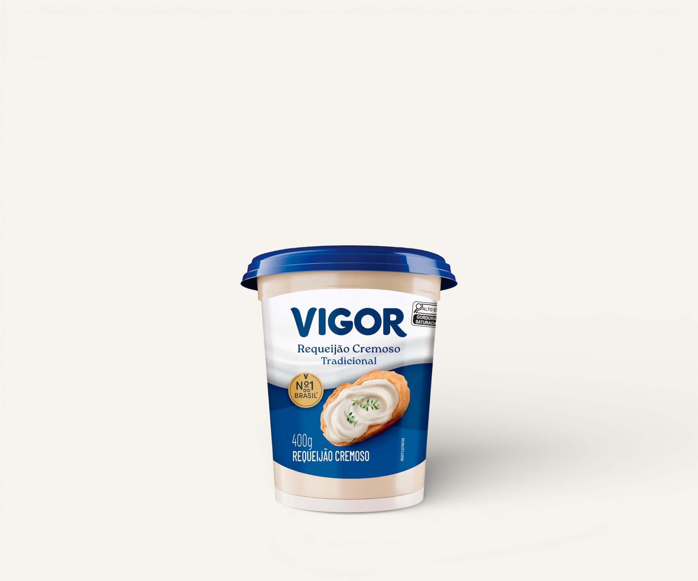 Requeijão cremoso tradicional Vigor 400g