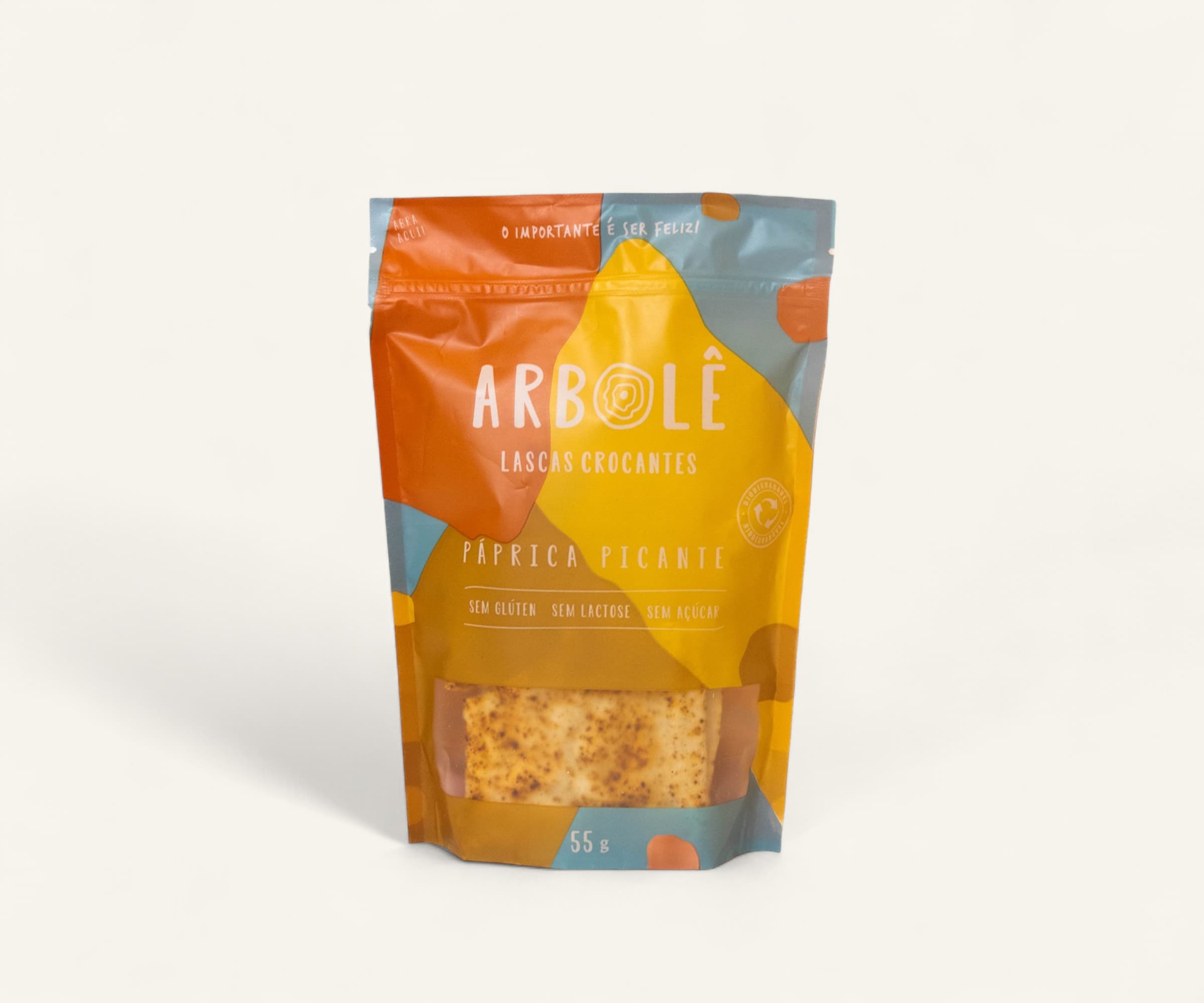 Lascas crocantes de páprica picante Arbolê 55g