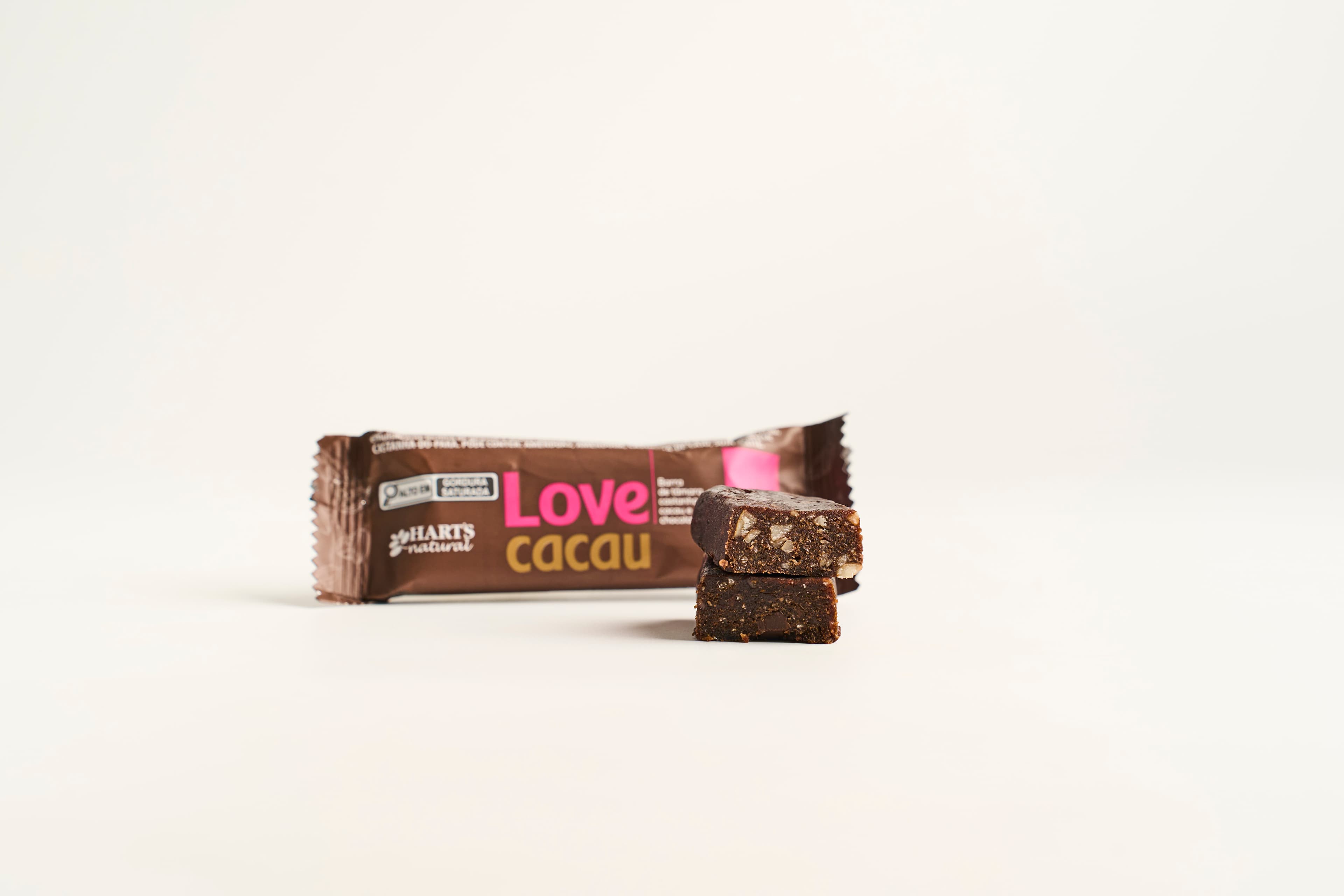 Barra de tâmara e castanha Love cacau com chocolate 70% Hart's Natural 25g