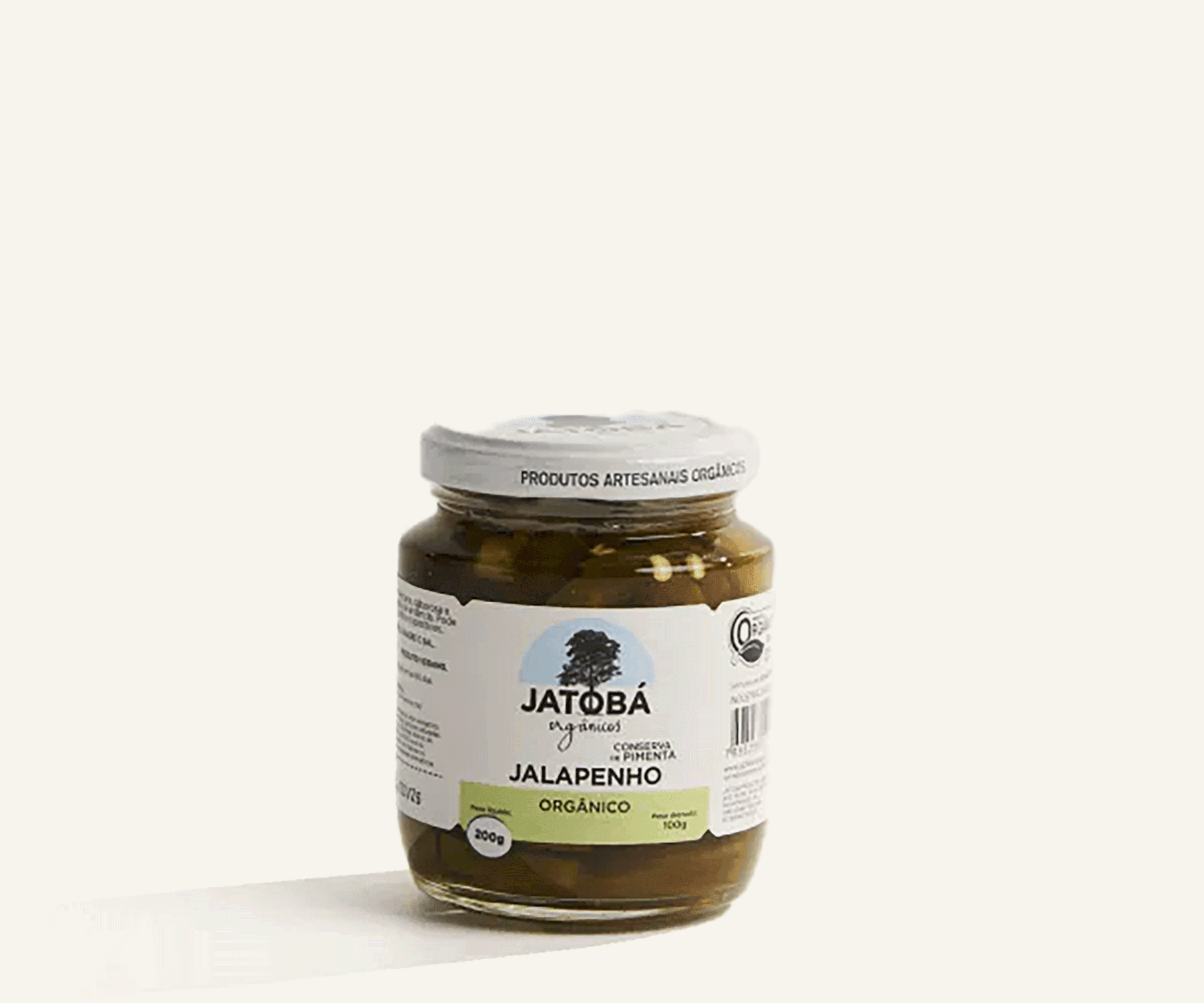Conserva de pimenta jalapenho orgânica 200g