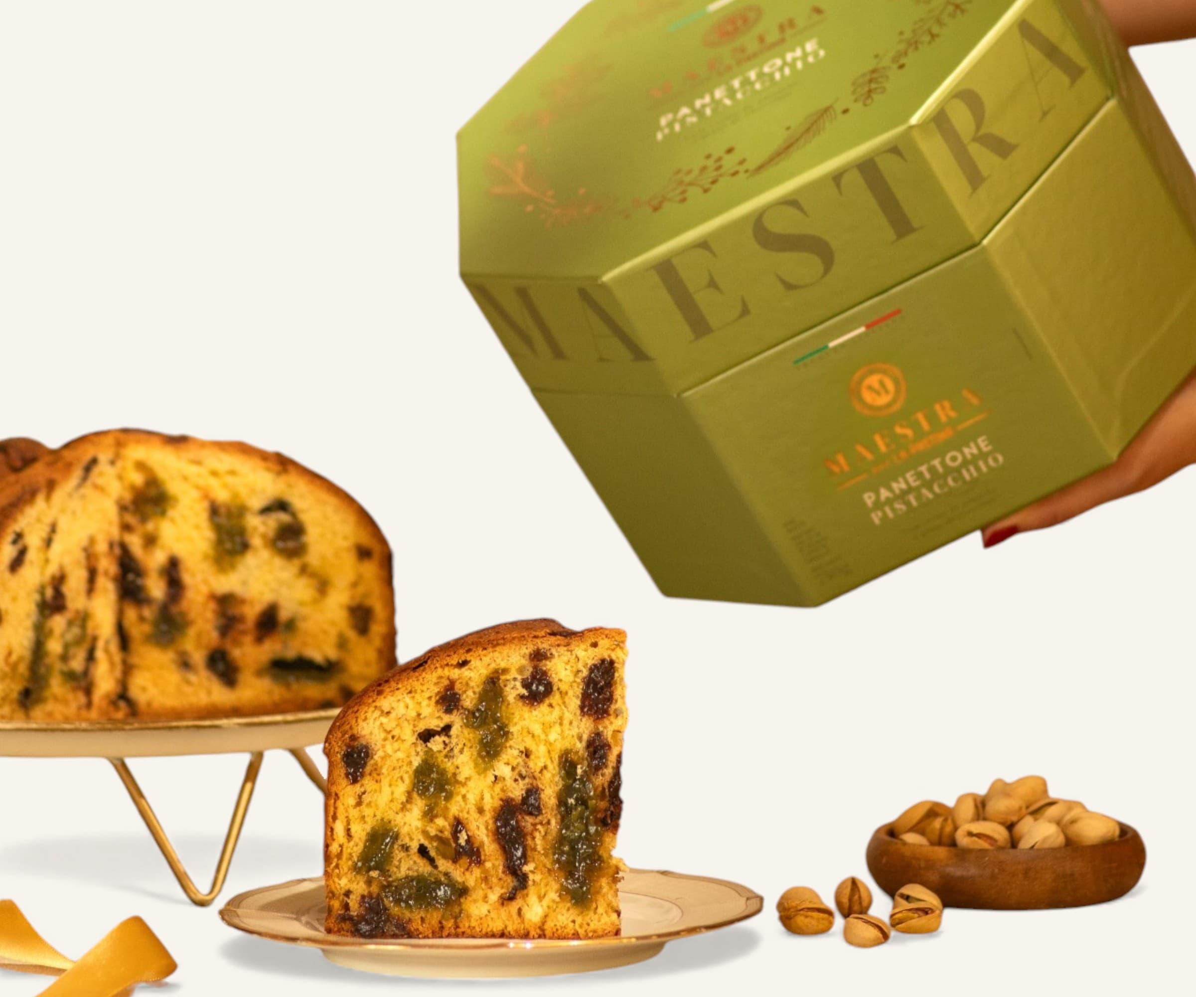 Panettone pistacchio Maestra per La Pastina