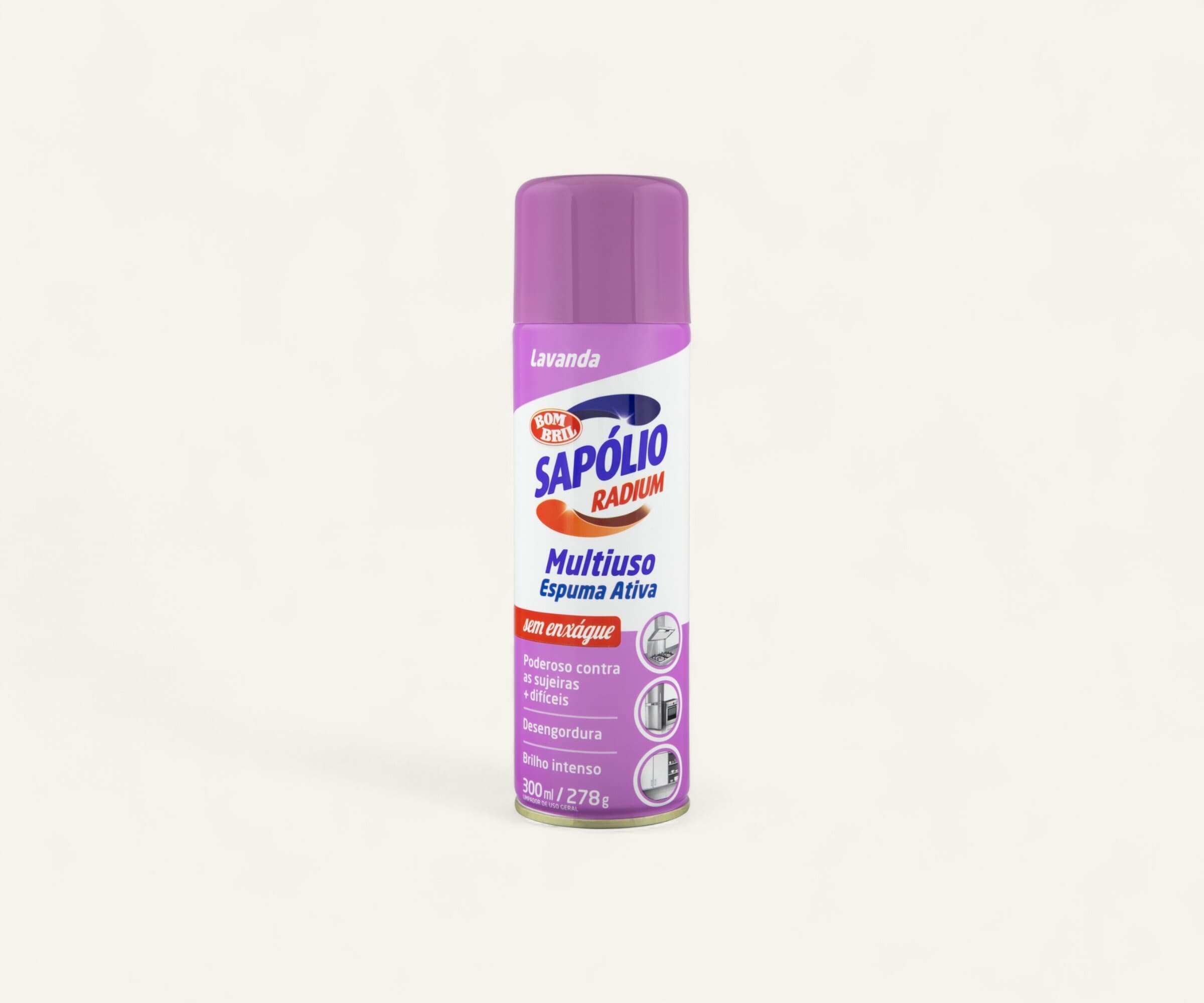 Limpador multiuso espuma ativa em spray Sapólio lavanda 300ml