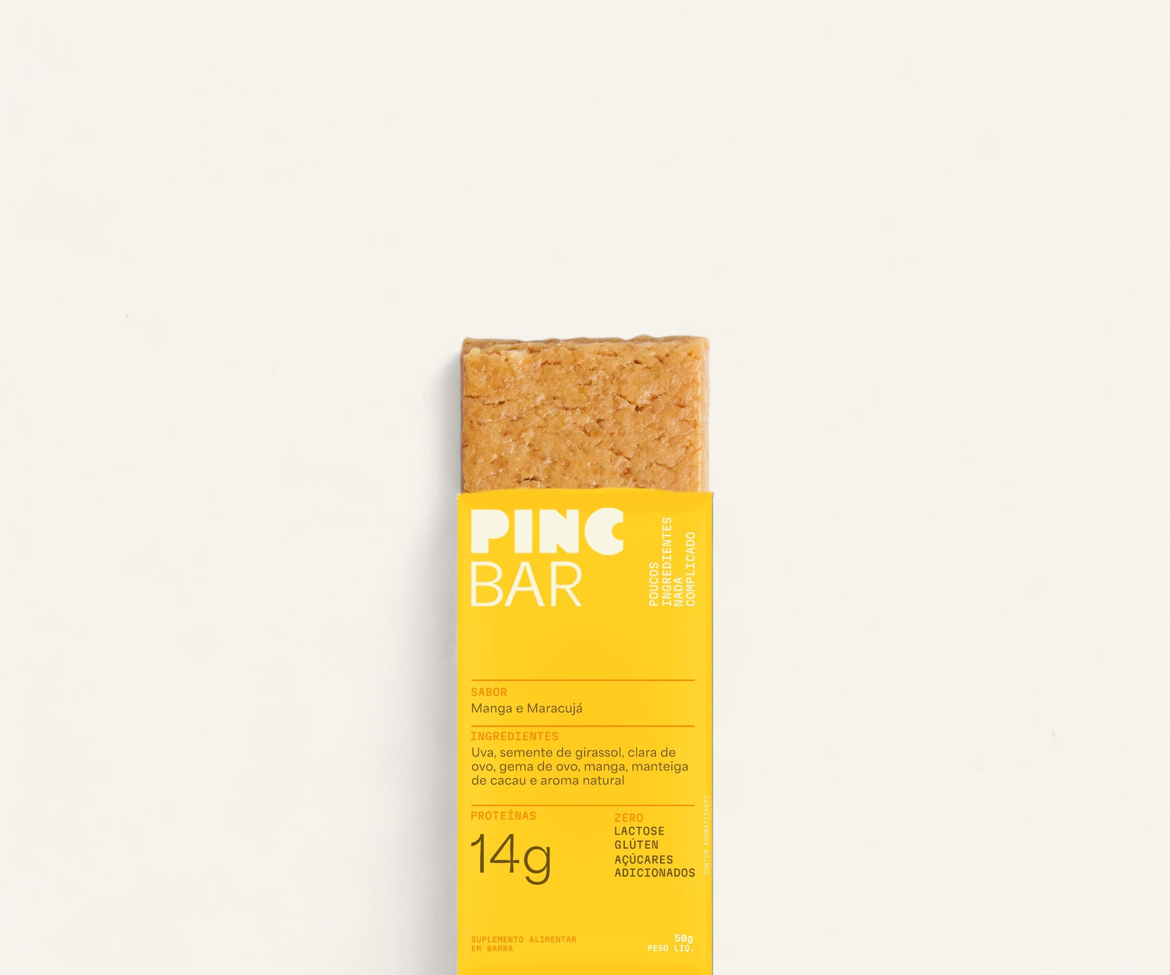 Barra de proteína 14g manga e maracujá Pincbar 50g