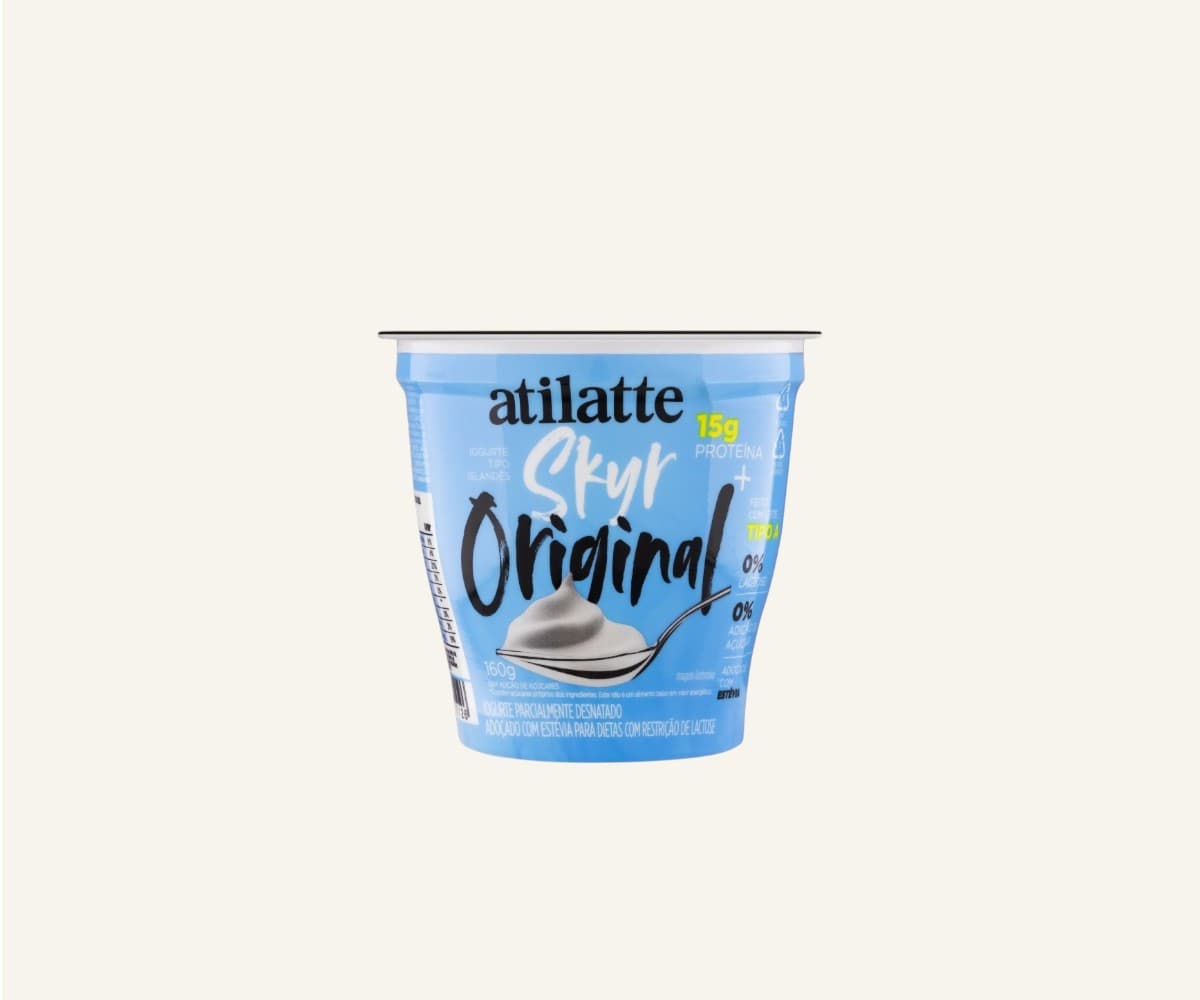 Iogurte parcialmente desnatado skyr original zero lactose 160g