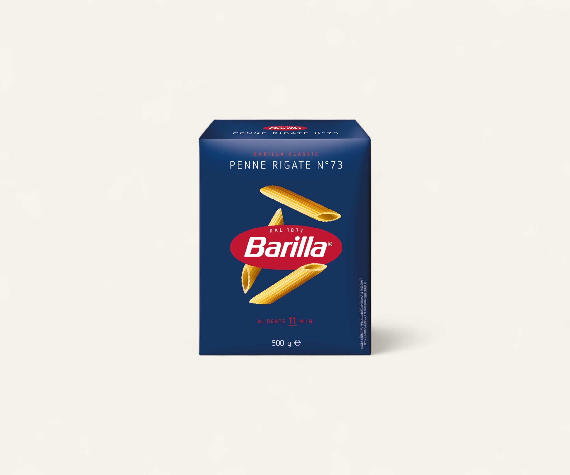Macarrão de sêmola trigo duro penne rigate nº73 Barilla 500g