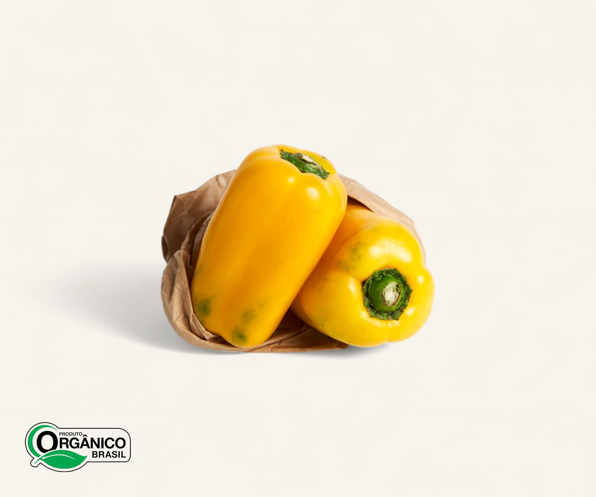 Pimentão amarelo orgânico 400g | 2 a 3un
