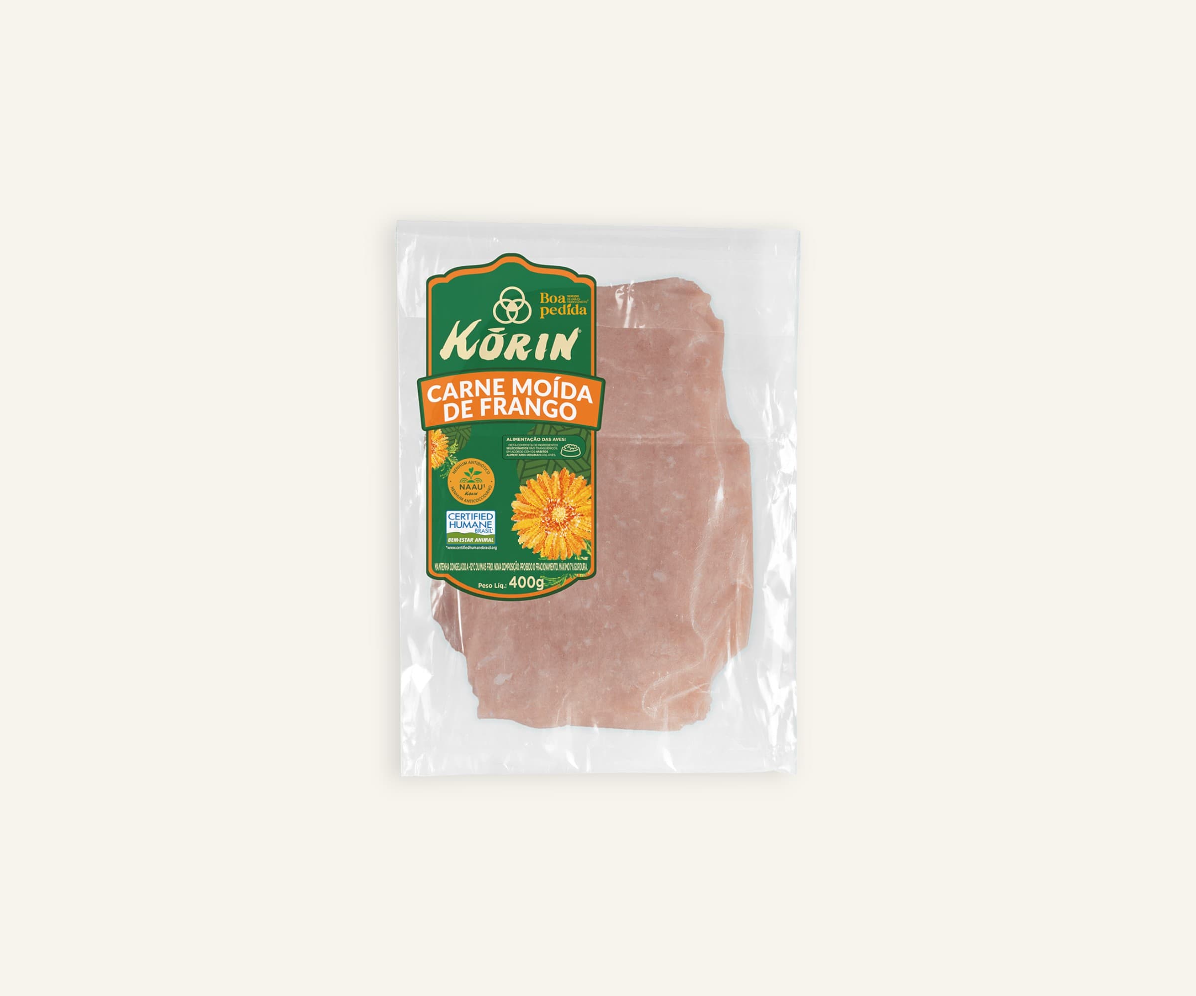 Carne moída de frango Boa Pedida Korin 400g