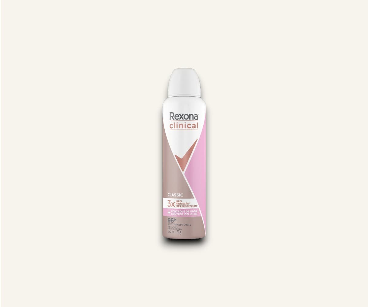 Desodorante em aerossol Clinical classic Rexona 150ml