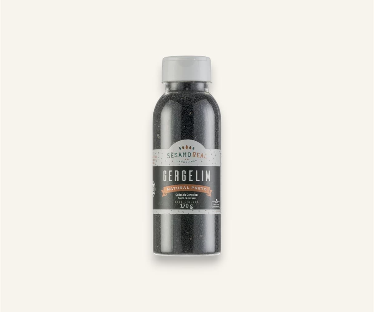 Gergelim preto natural em grãos 170g