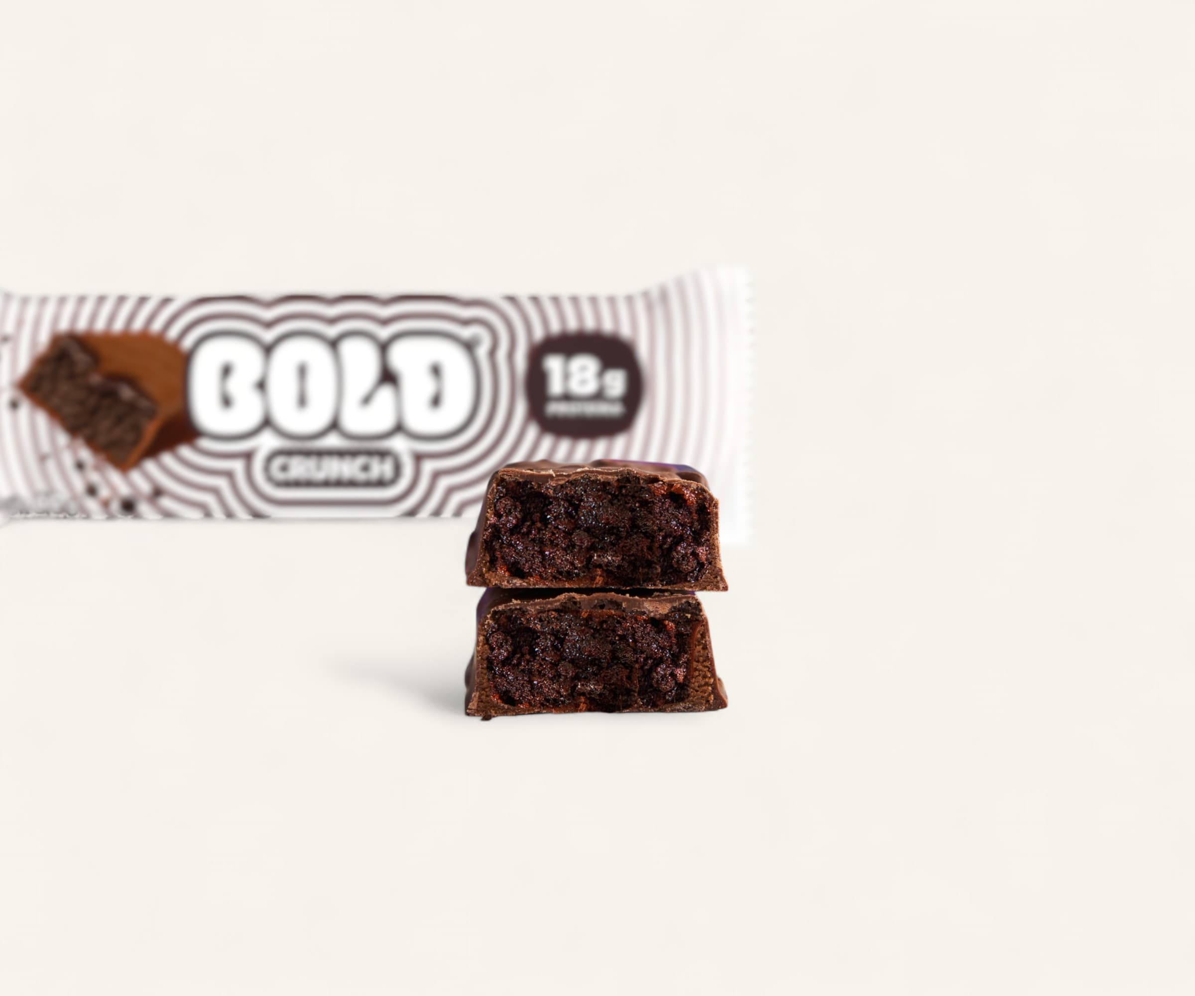 Barra de proteína Bold Crunch 18g sabor brigadeiro 60g