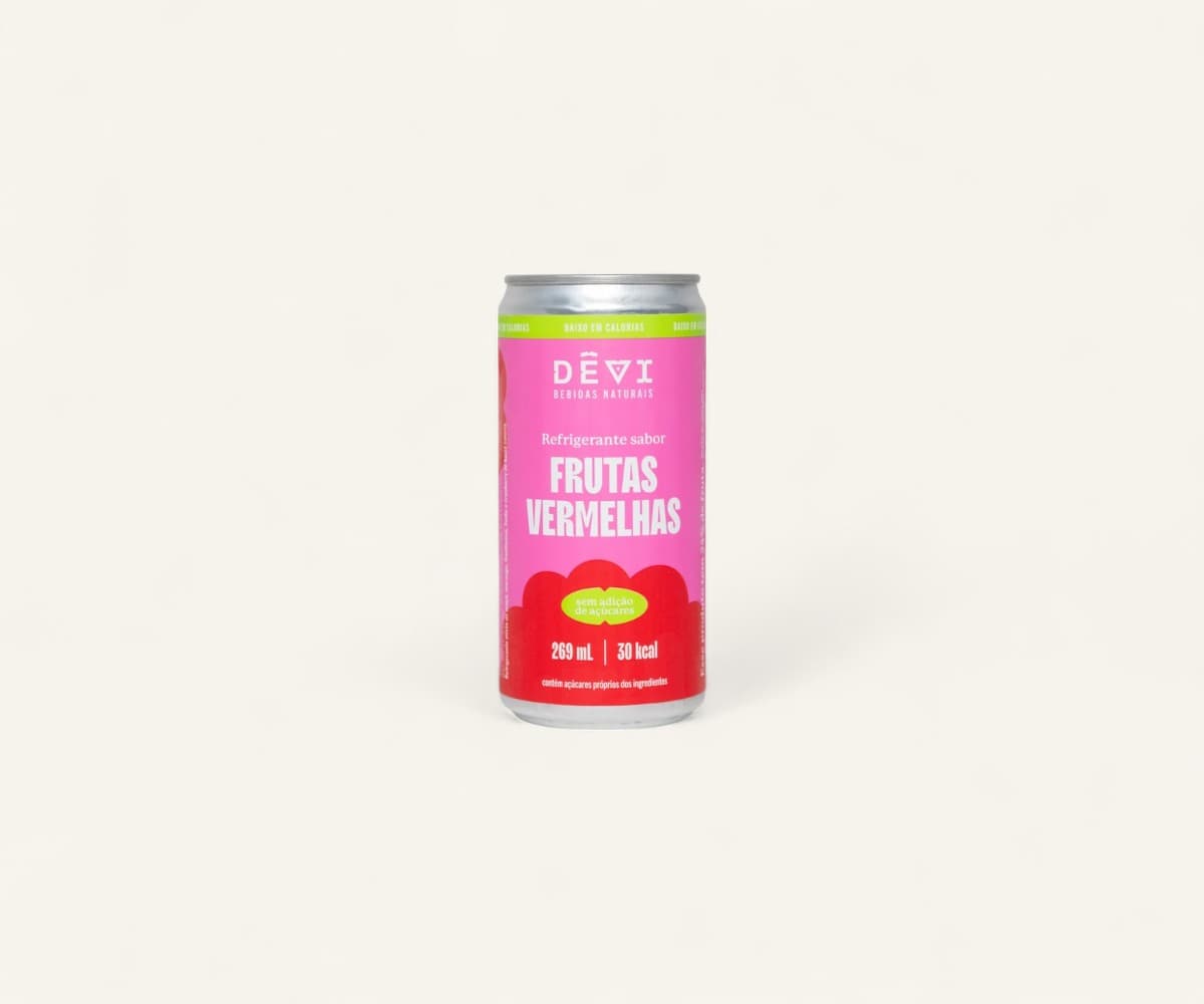 Bebida gaseificada sabor frutas vermelhas 269ml