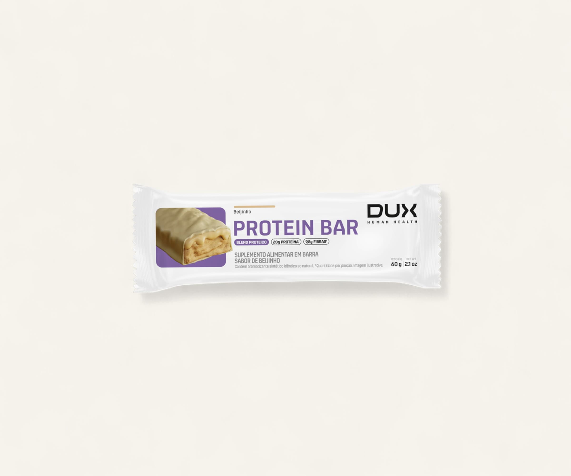 Barra de proteína 20g Protein Bar Dux sabor beijinho 60g