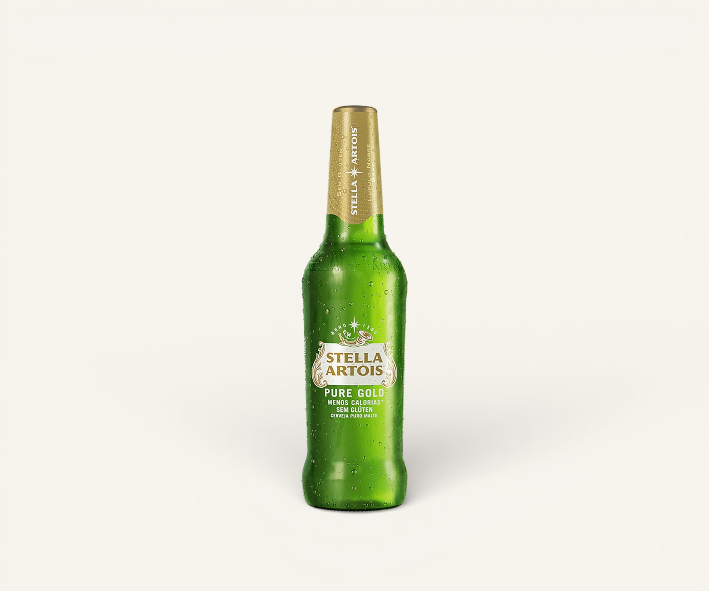 Cerveja puro malte Pure Gold Stella Artois longe neck 330ml