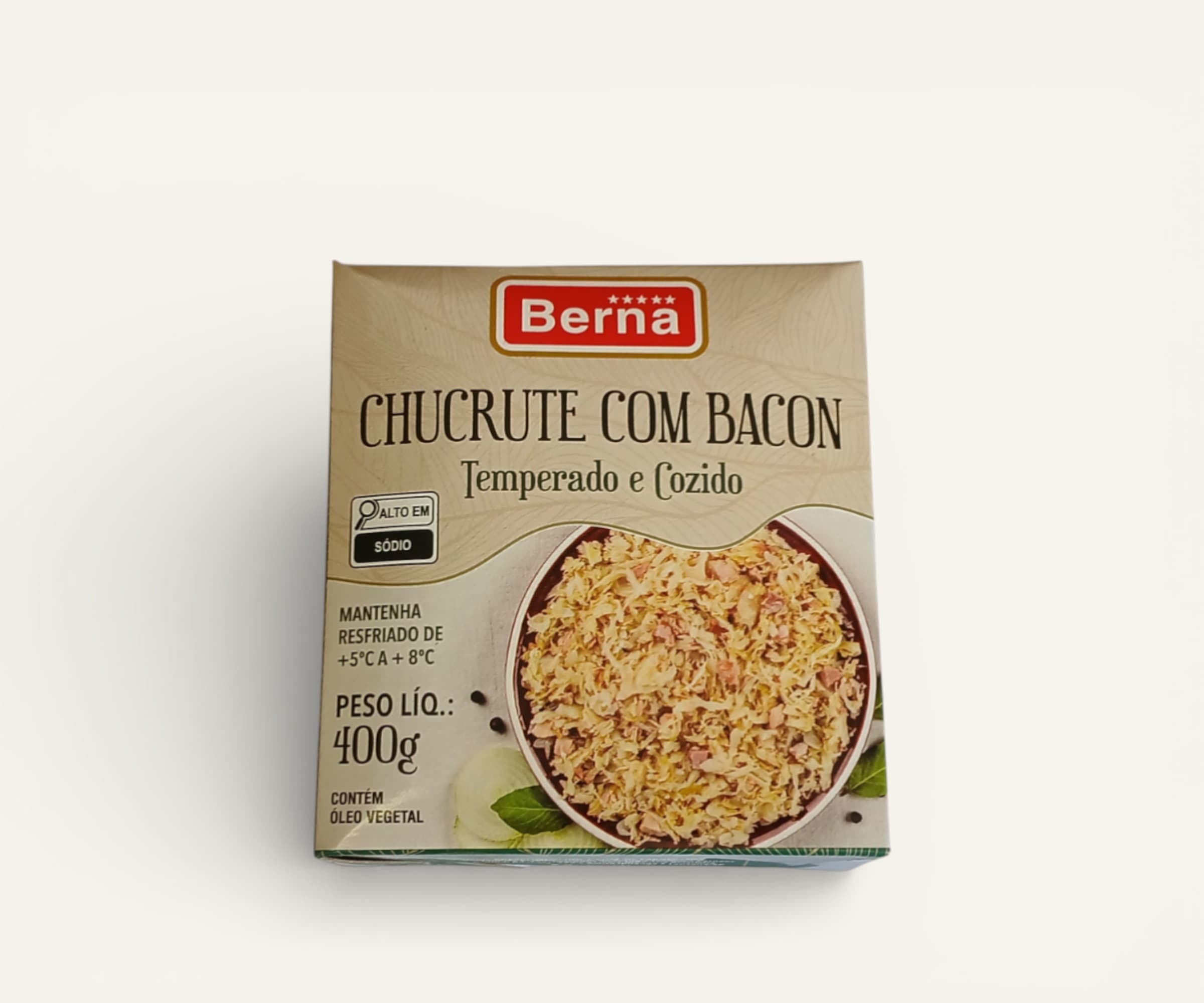 Chucrute com bacon Berna 400g