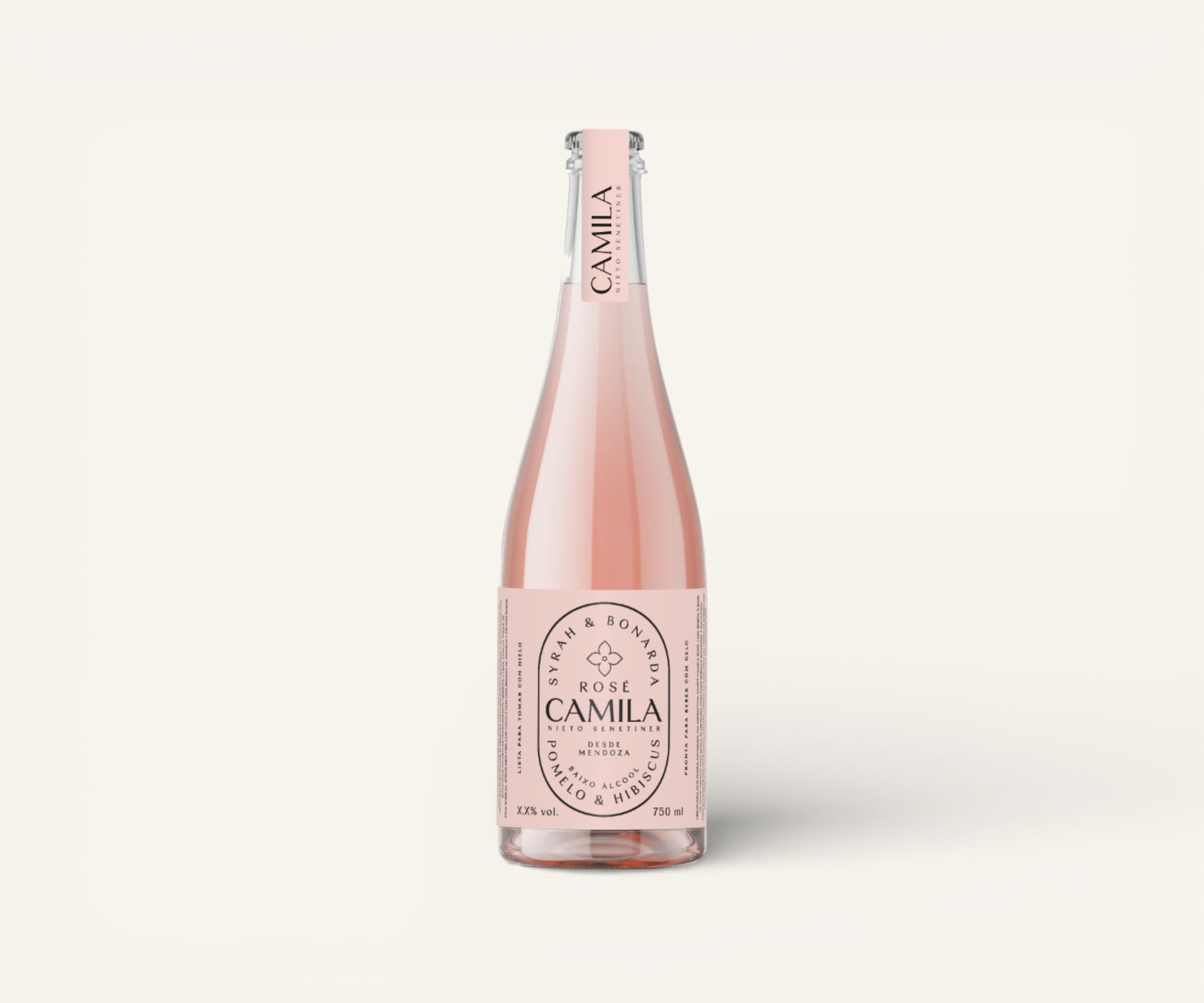 Cocktail de vinho Camila rosé pomelo & hibiscus Nieto Senetiener 750ml