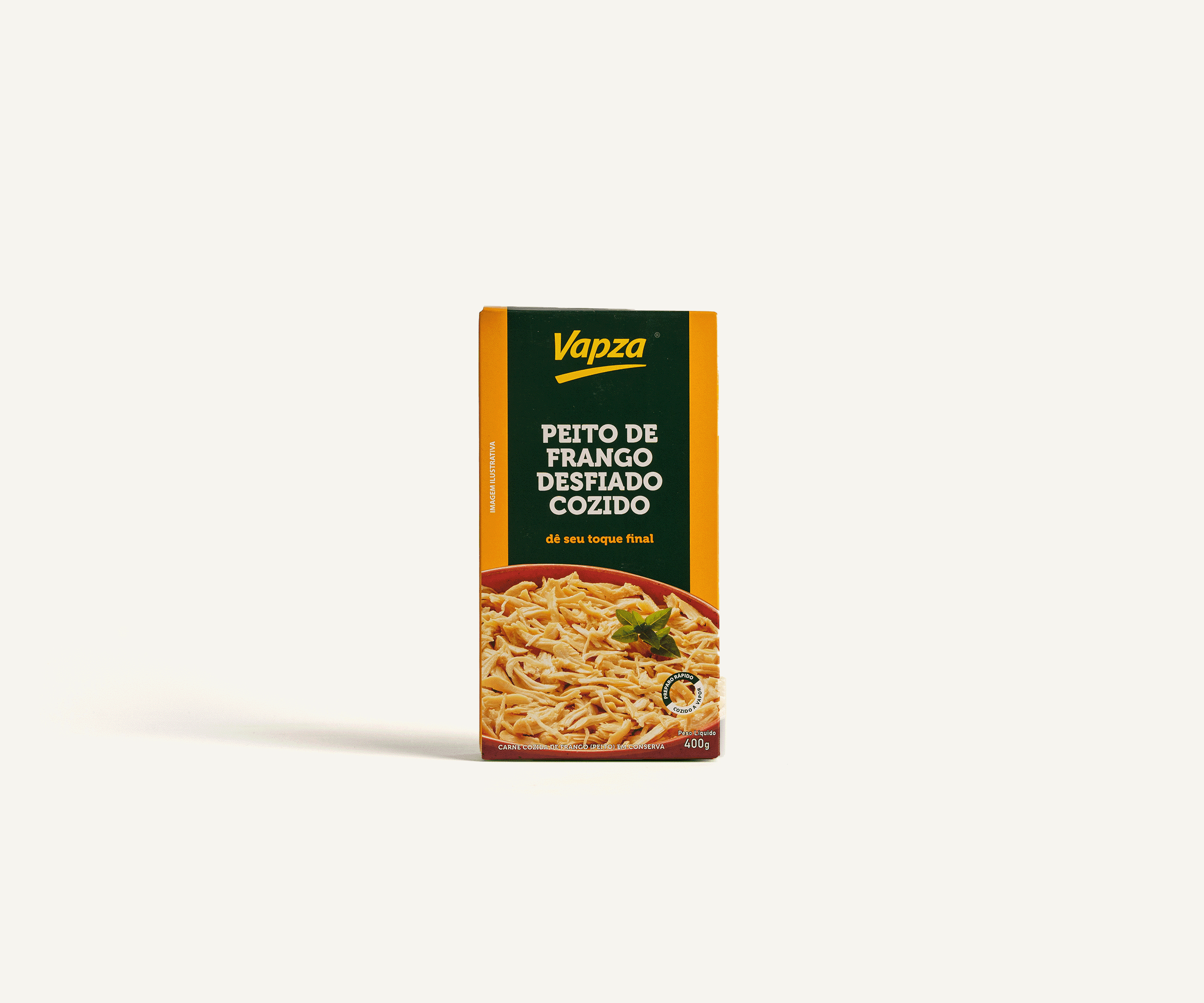 Peito De Frango Desfiado Cozido Vapza 400g