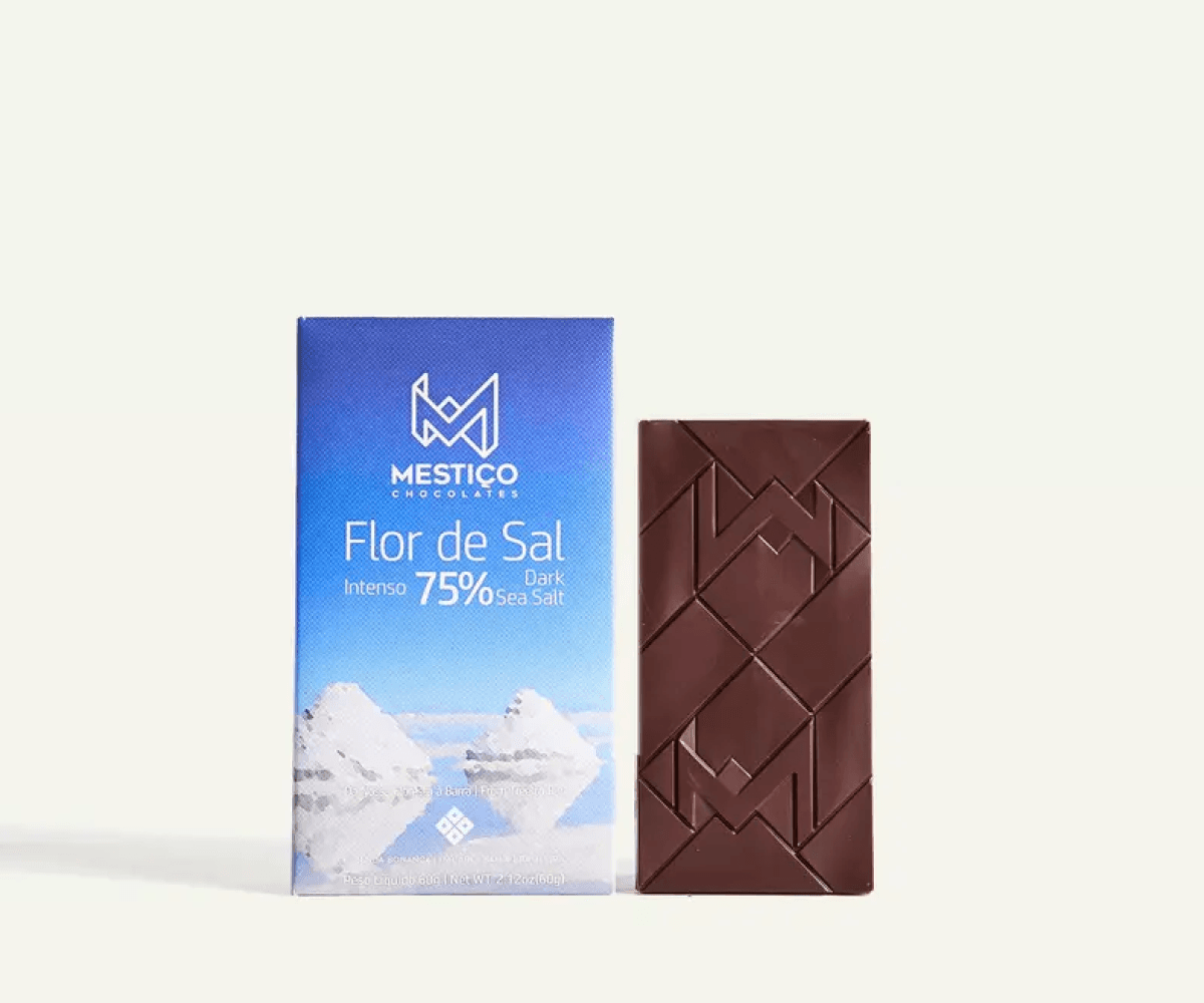 Chocolate 75% cacau com flor de sal bean to bar 60g
