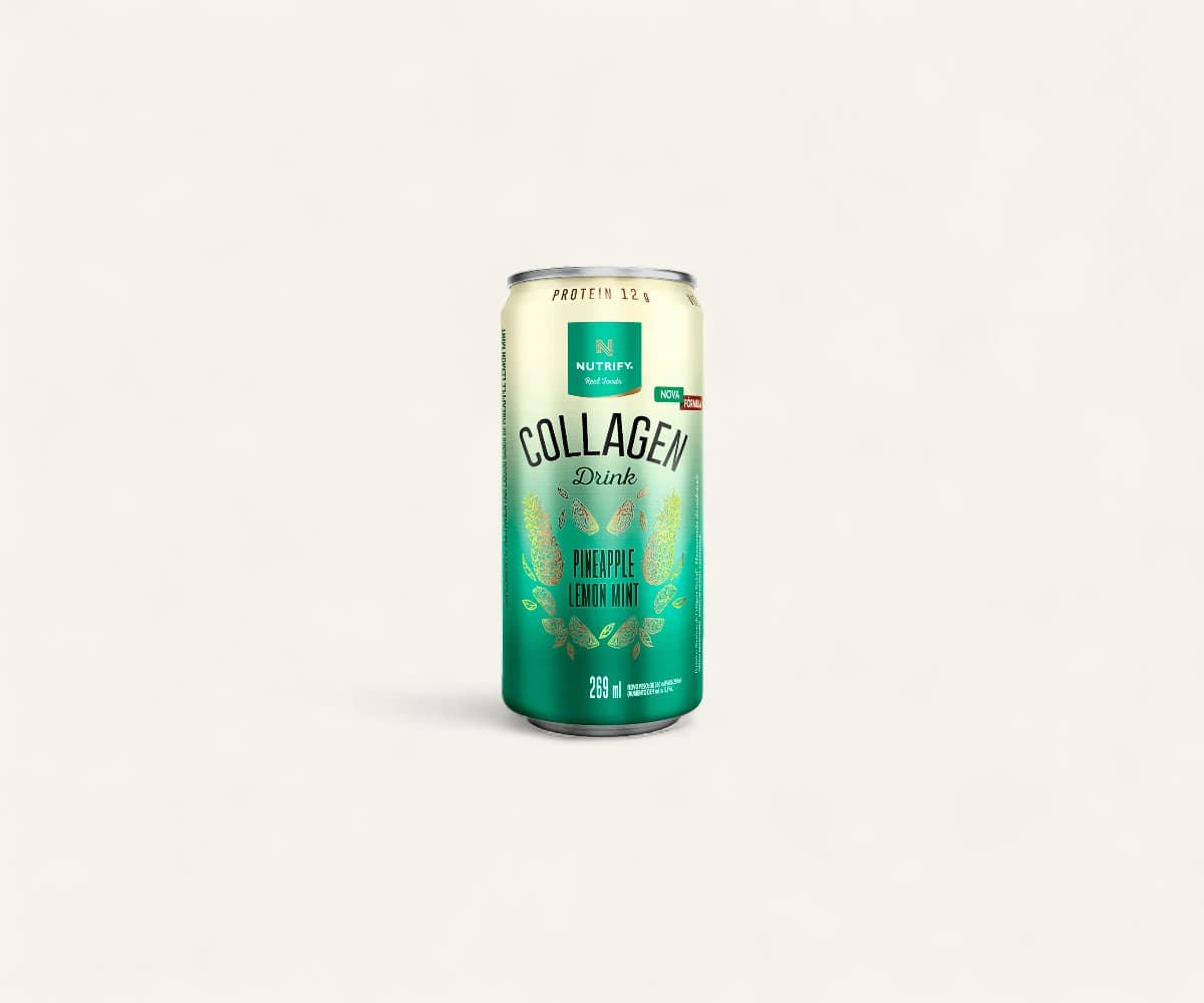 Bebida proteica com 12g de proteína Collagen drink sabor pineapple lemon mint 269ml