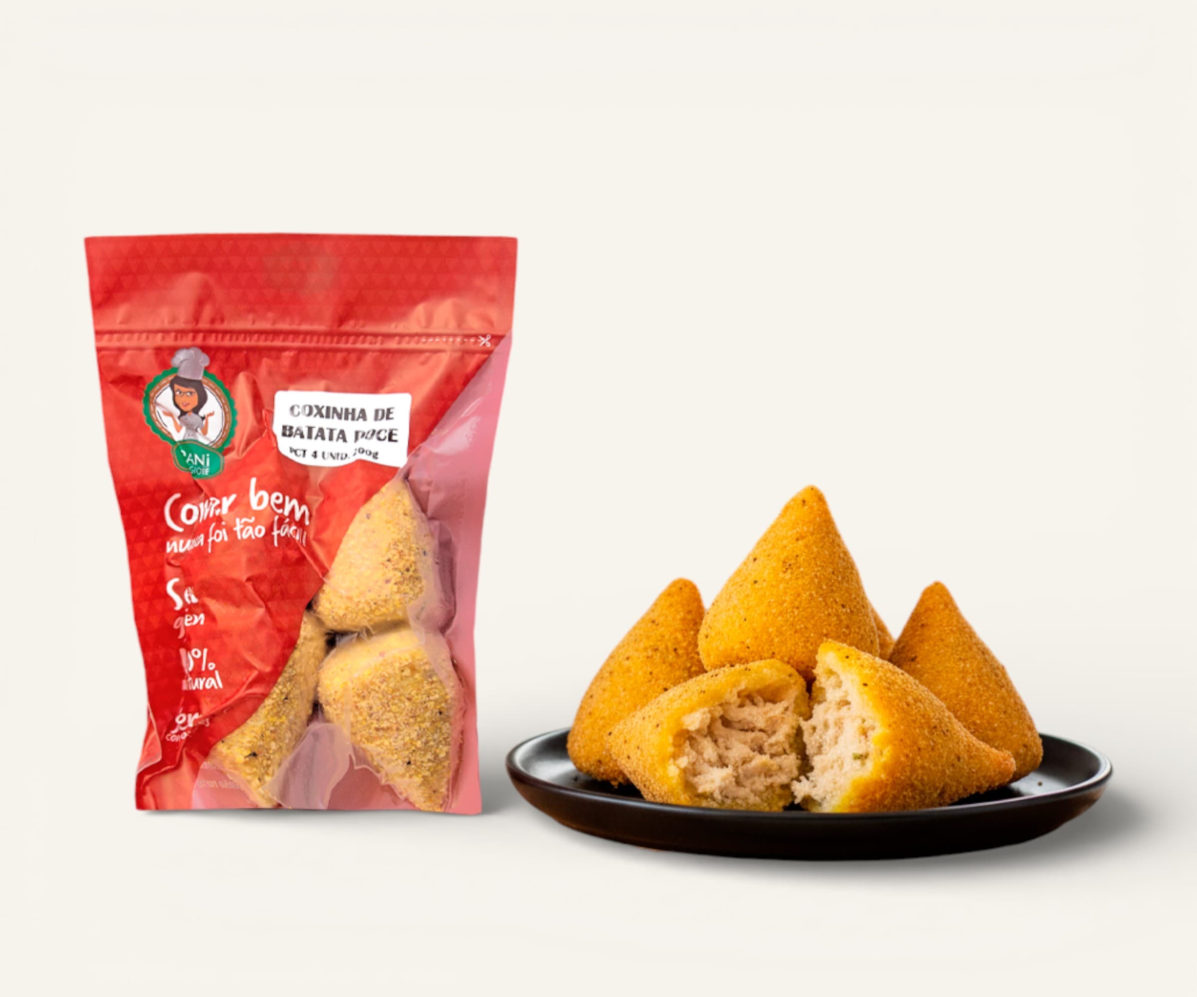Coxinha de batata doce com frango sem glúten 200g