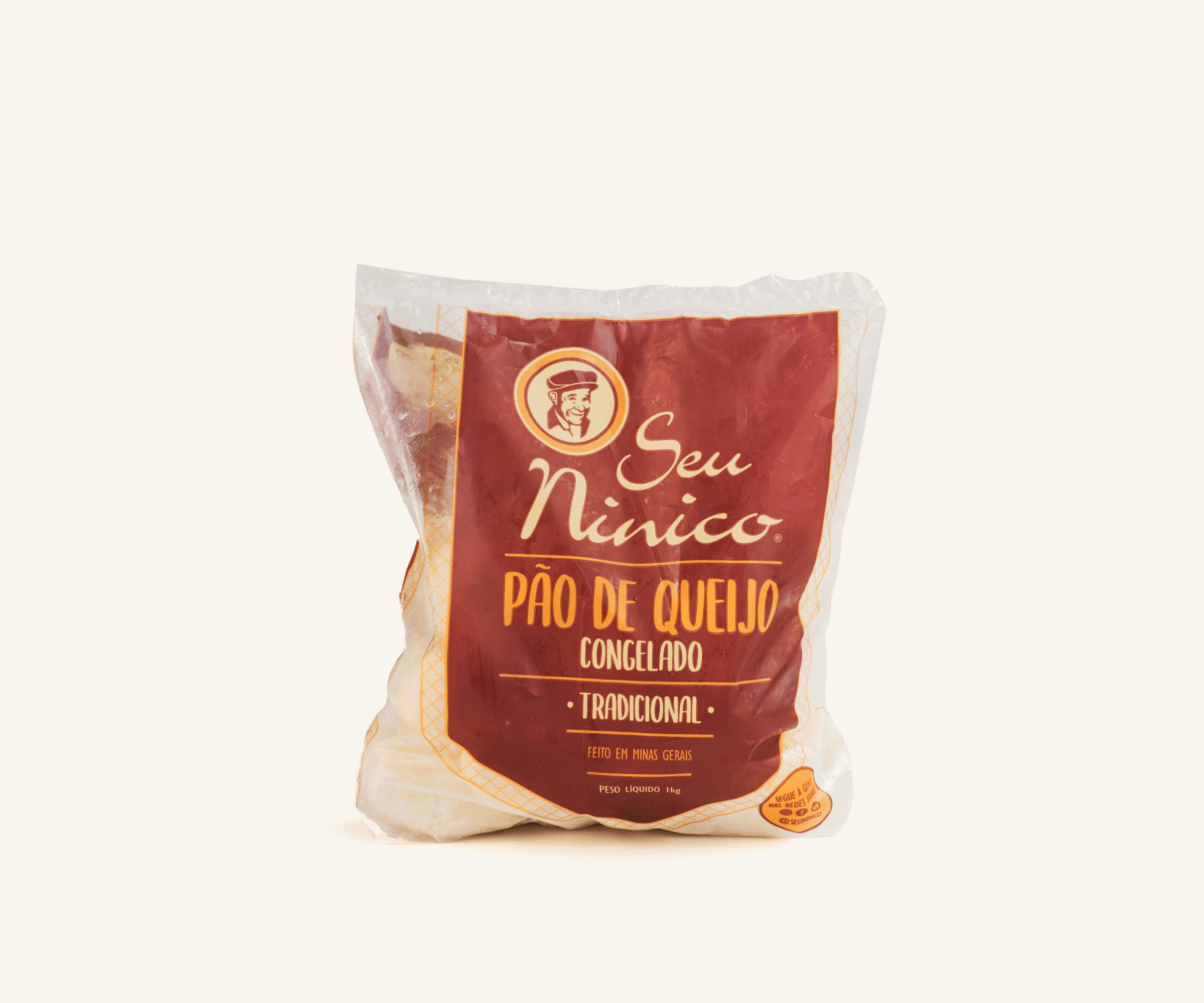 Pão de queijo congelado tradicional 1kg