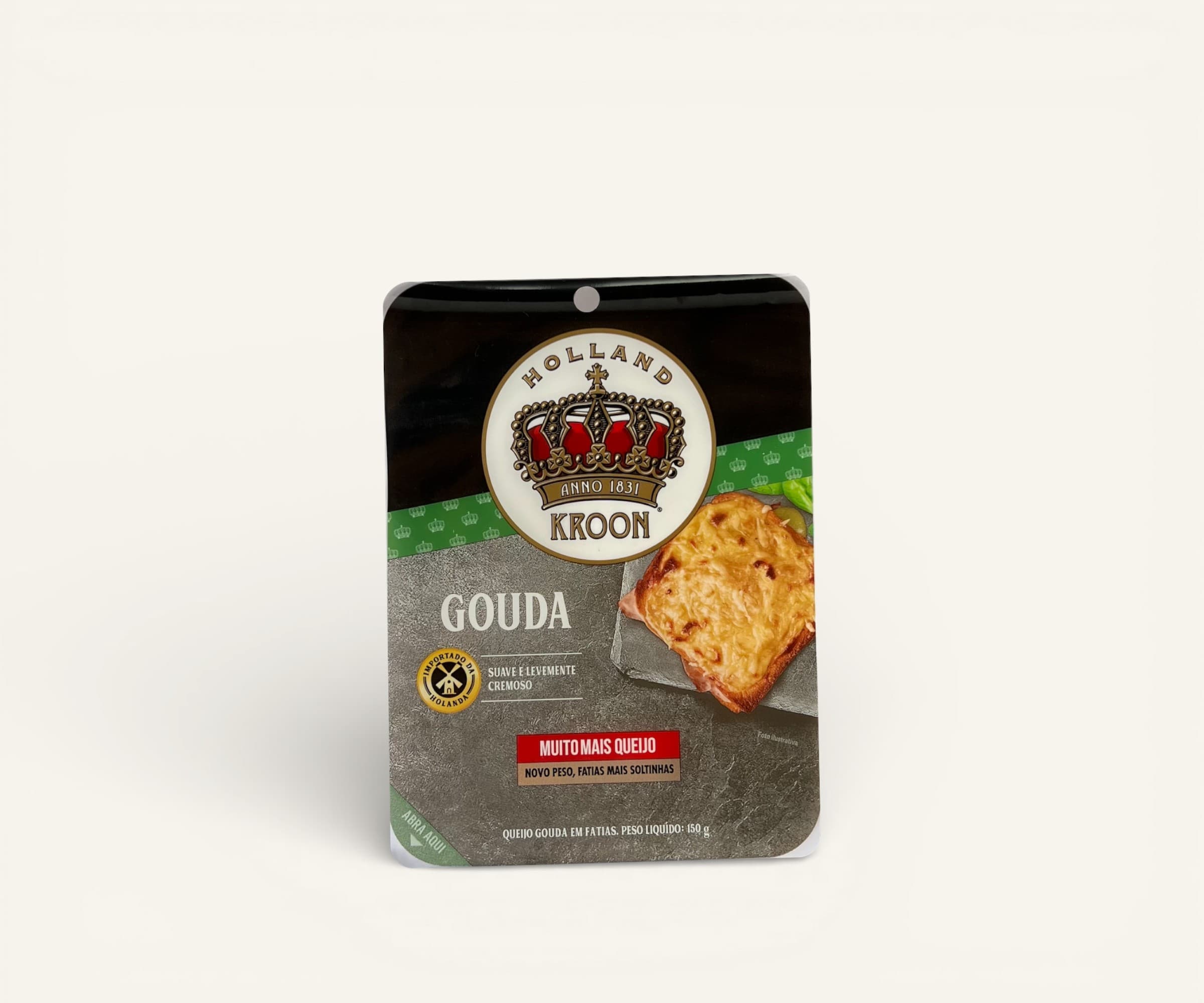 Queijo holandês gouda Kroon fatiado 150g