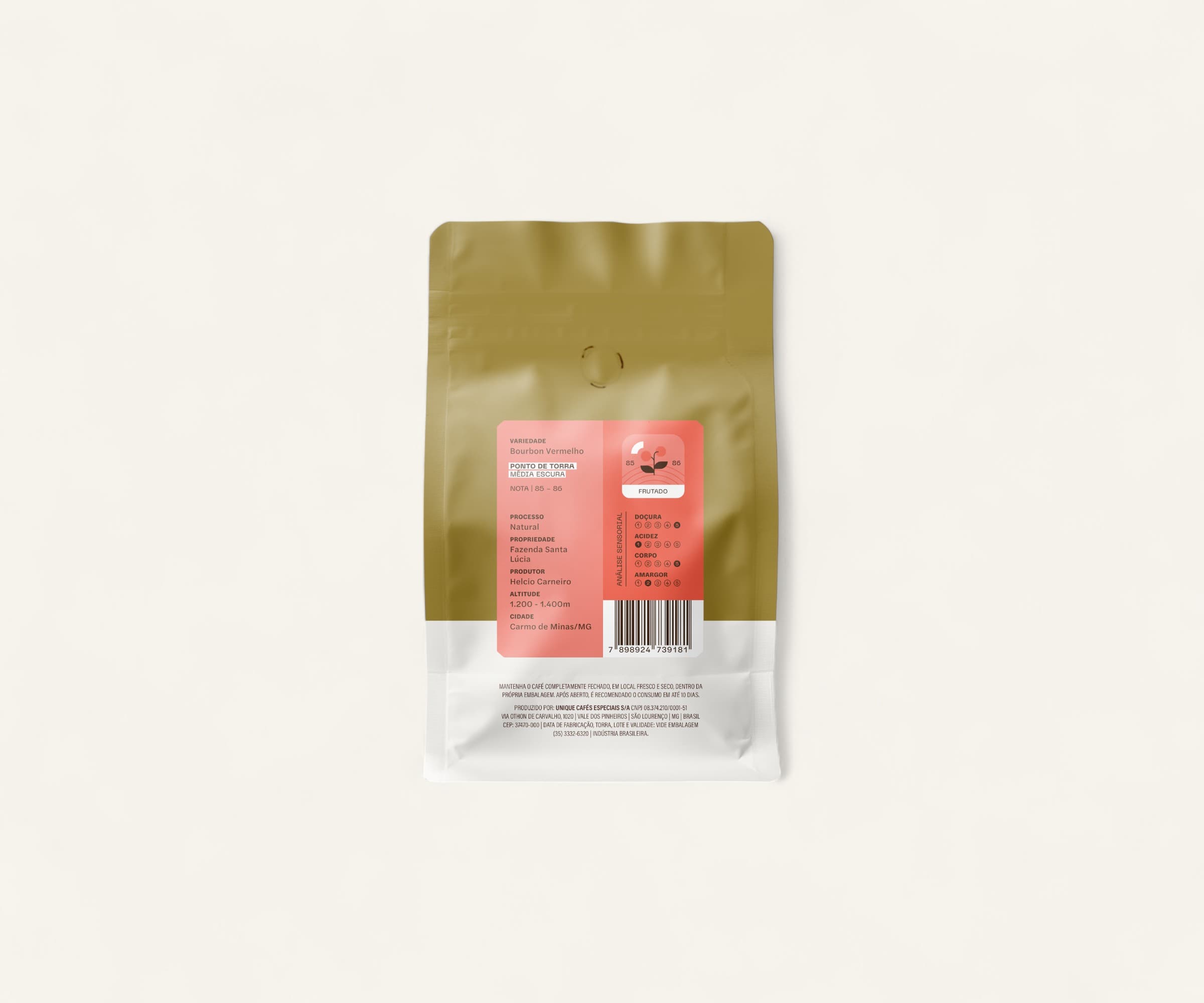 Café moído frutado Unique Cafés 250g