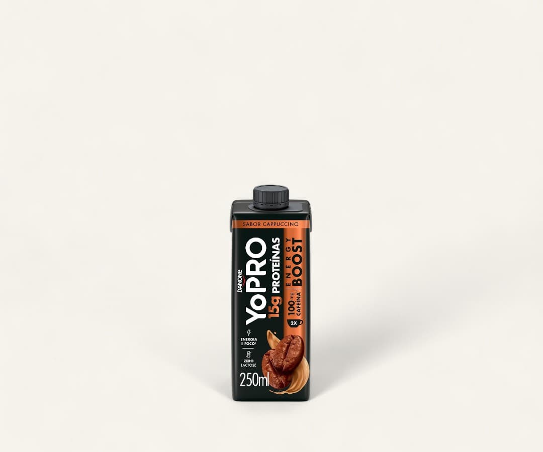 Bebida láctea UHT 15g de proteína Booster sabor capuccino YoPro 250ml