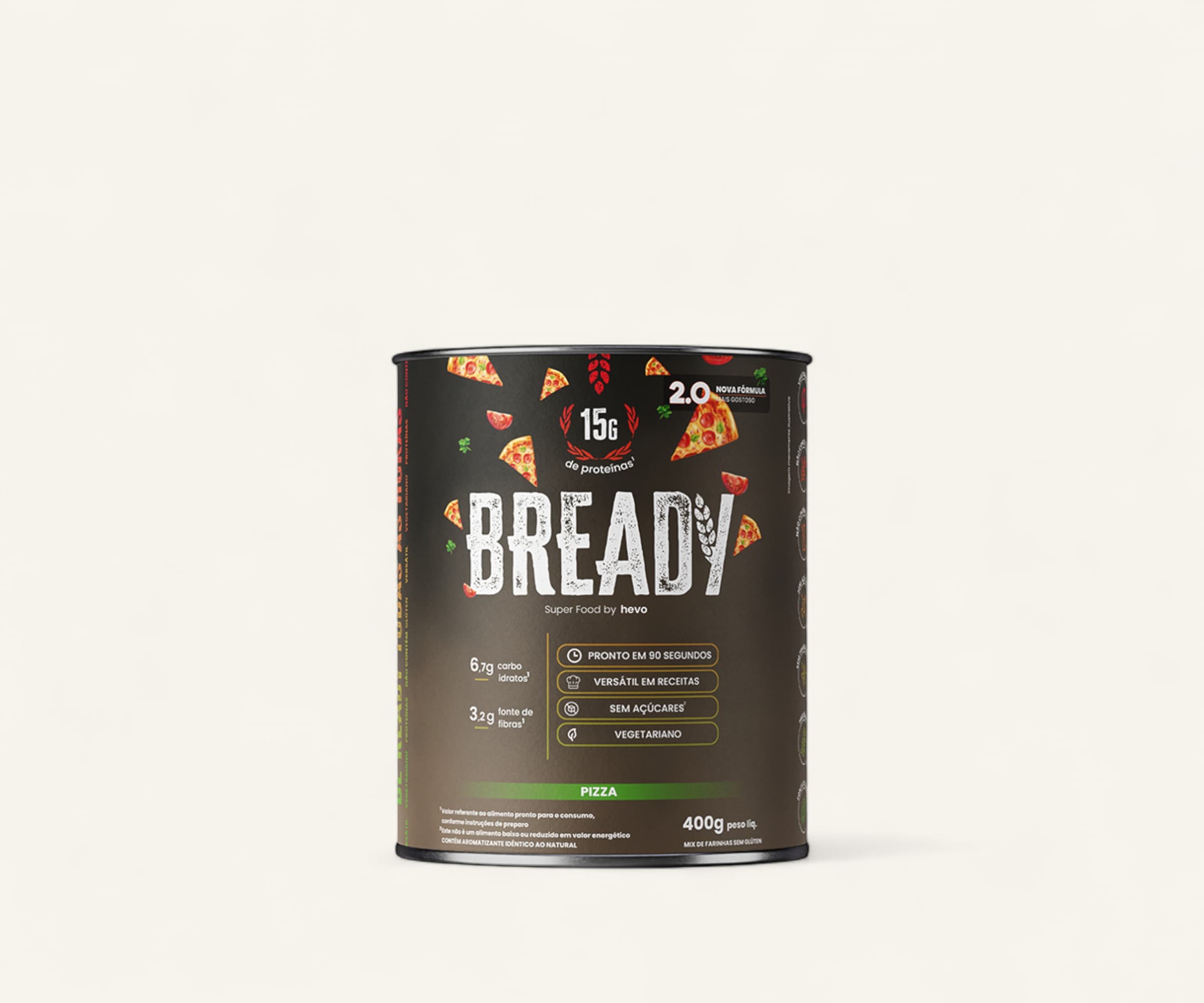 Mix de farinha com 15g de proteína Bready sabor pizza 400g