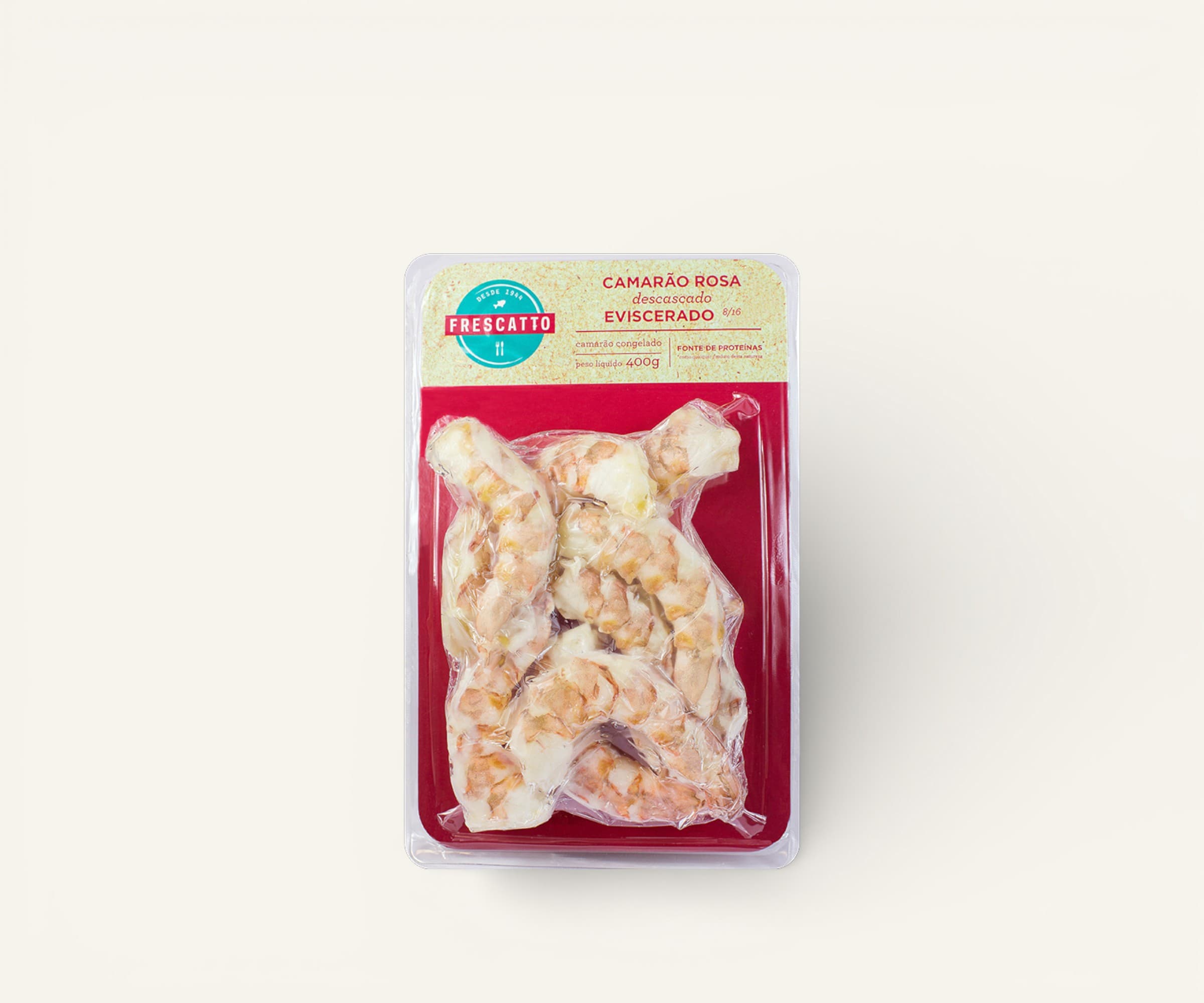 Camarão rosa descascado eviscerado 8/16 Frescatto 400g