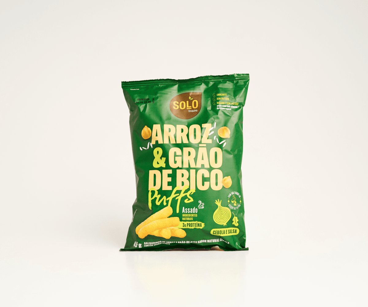 Snack puffs arroz e grão-de-bico cebola e salsa 45g