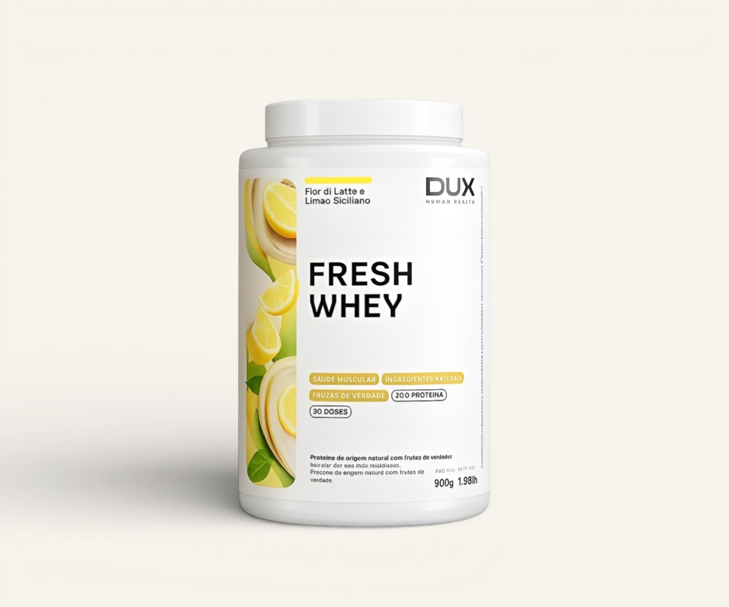 Fresh whey Dux sabor fior di latte e limão sicilliano 900g