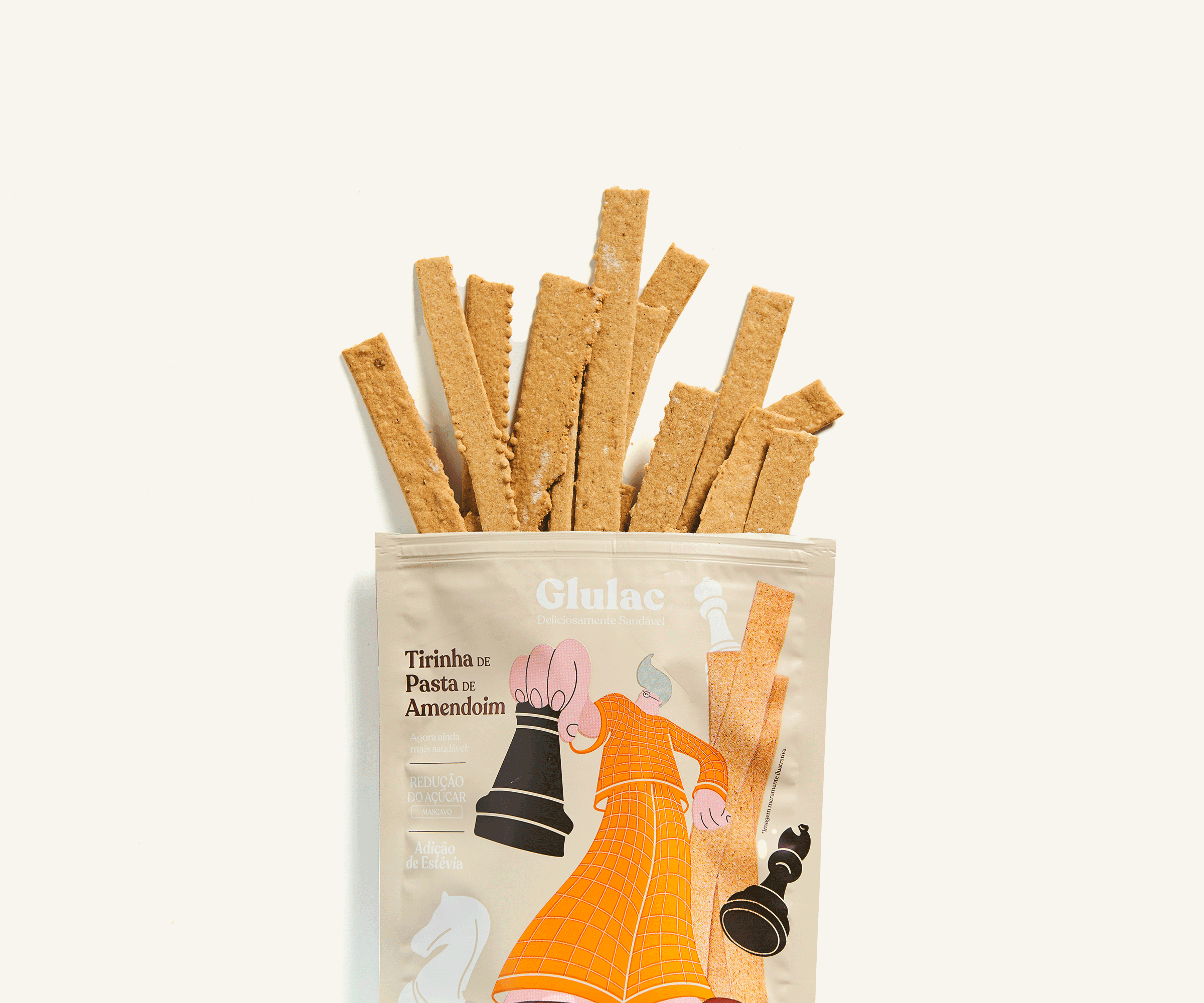 Tirinha de pasta de amendoim Glulac 100g
