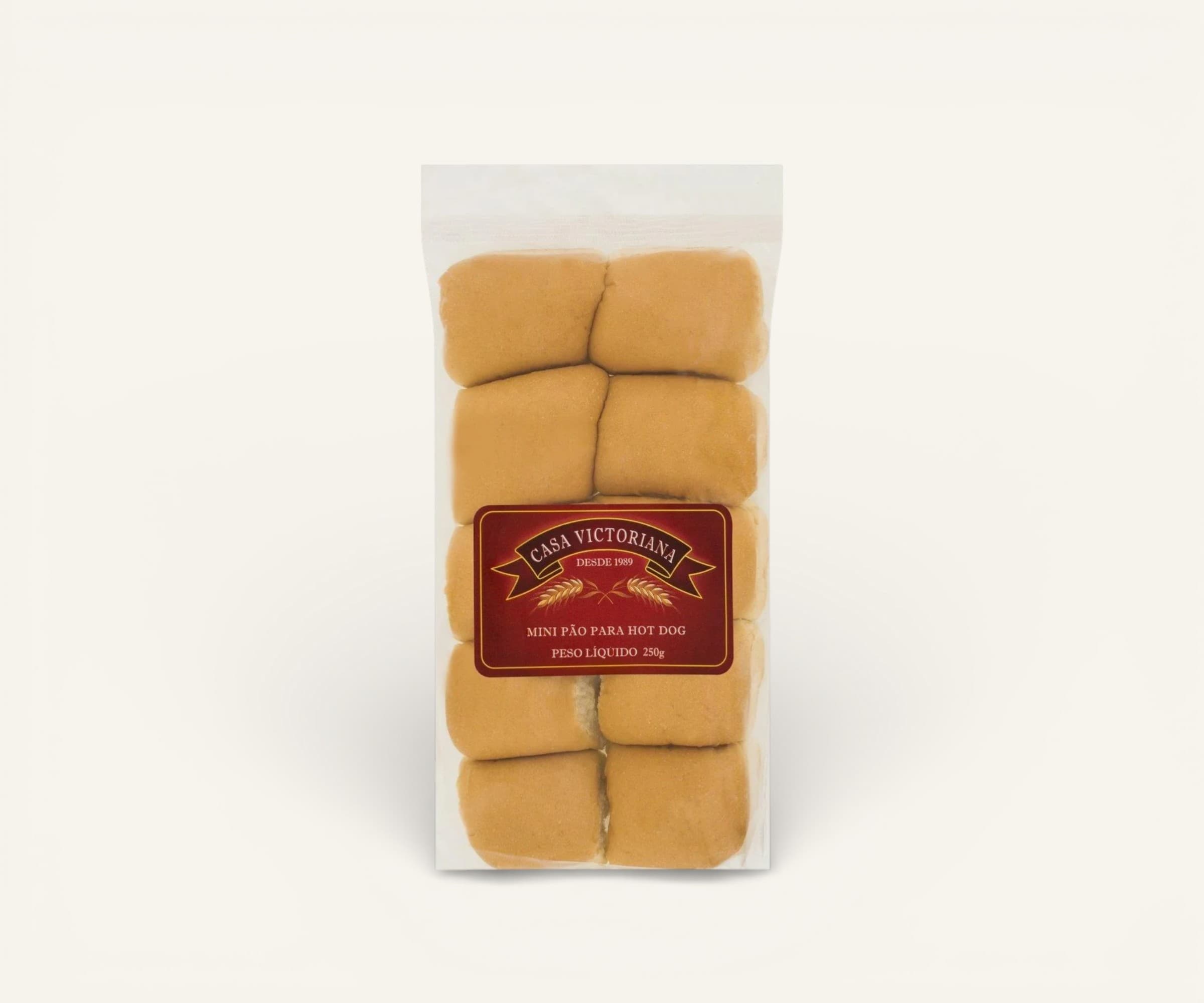 Mini pão para hot dog Casa Victoriana 250g